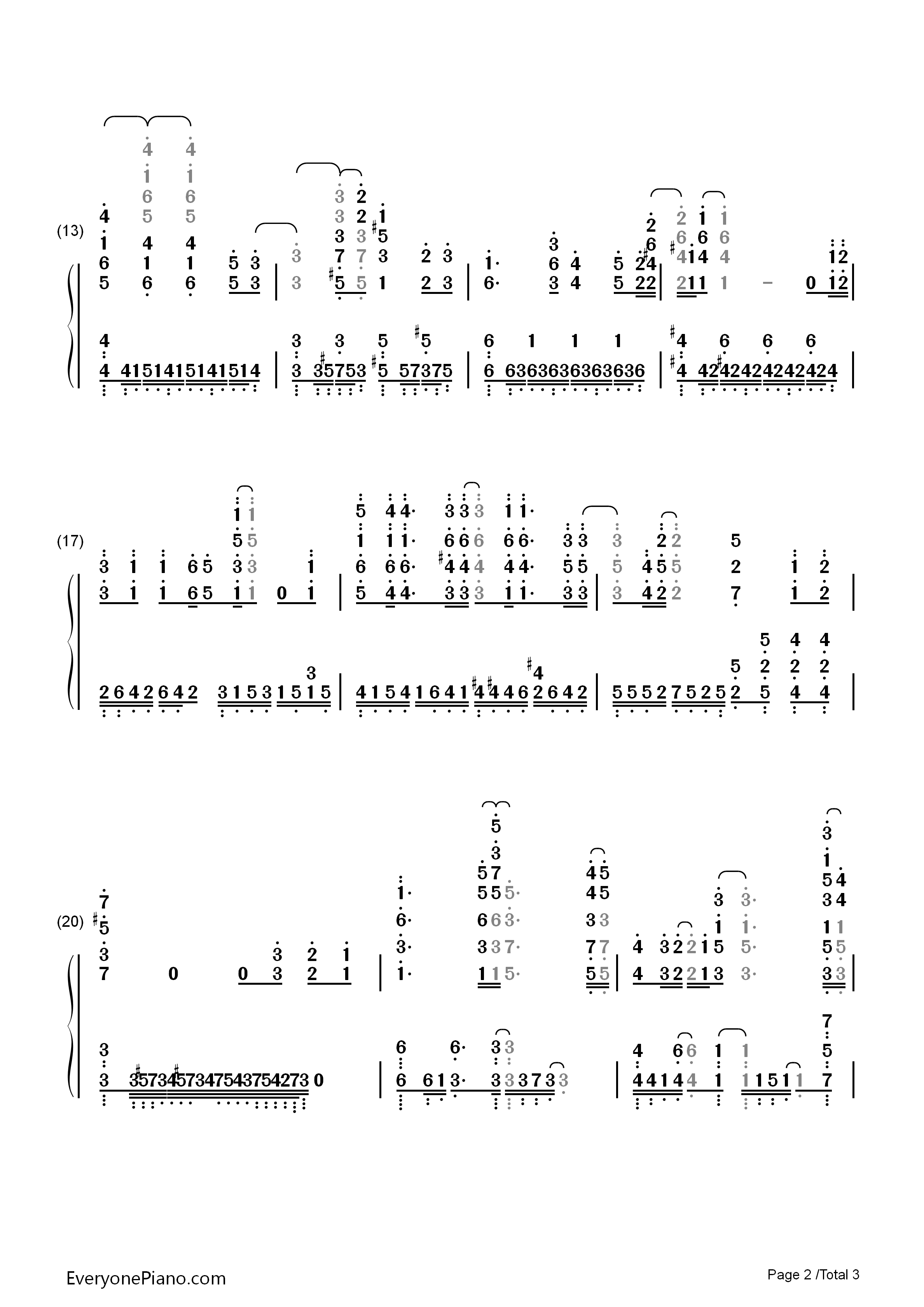 Harvest钢琴简谱_(K)NoW_NAME演唱
