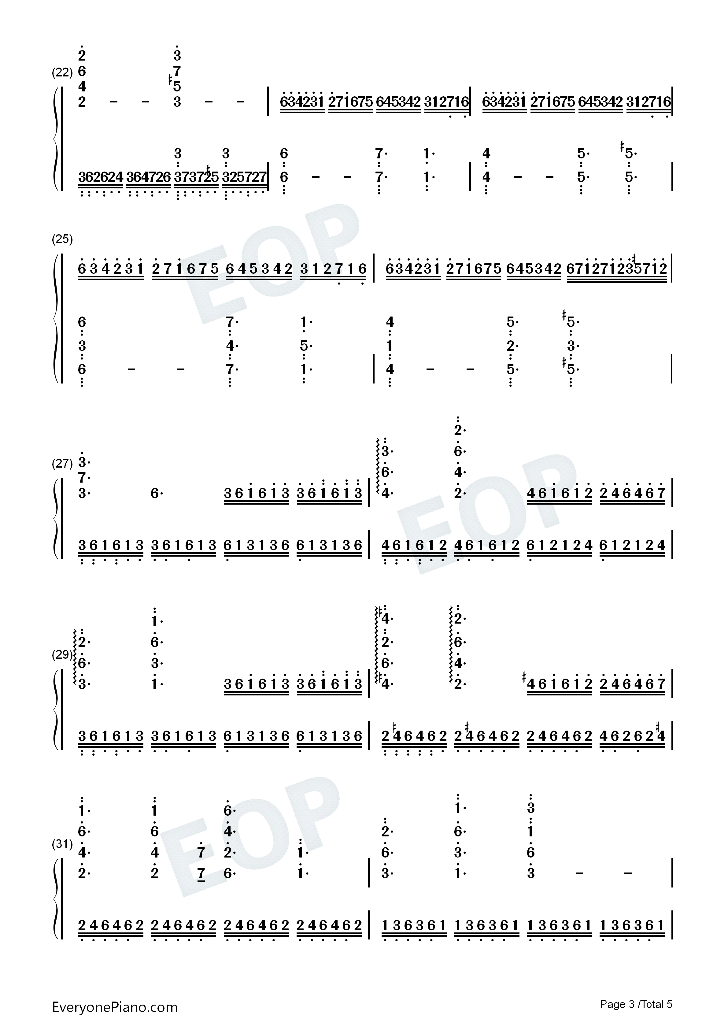 White_Palace钢琴简谱_Christopher_Larkin演唱