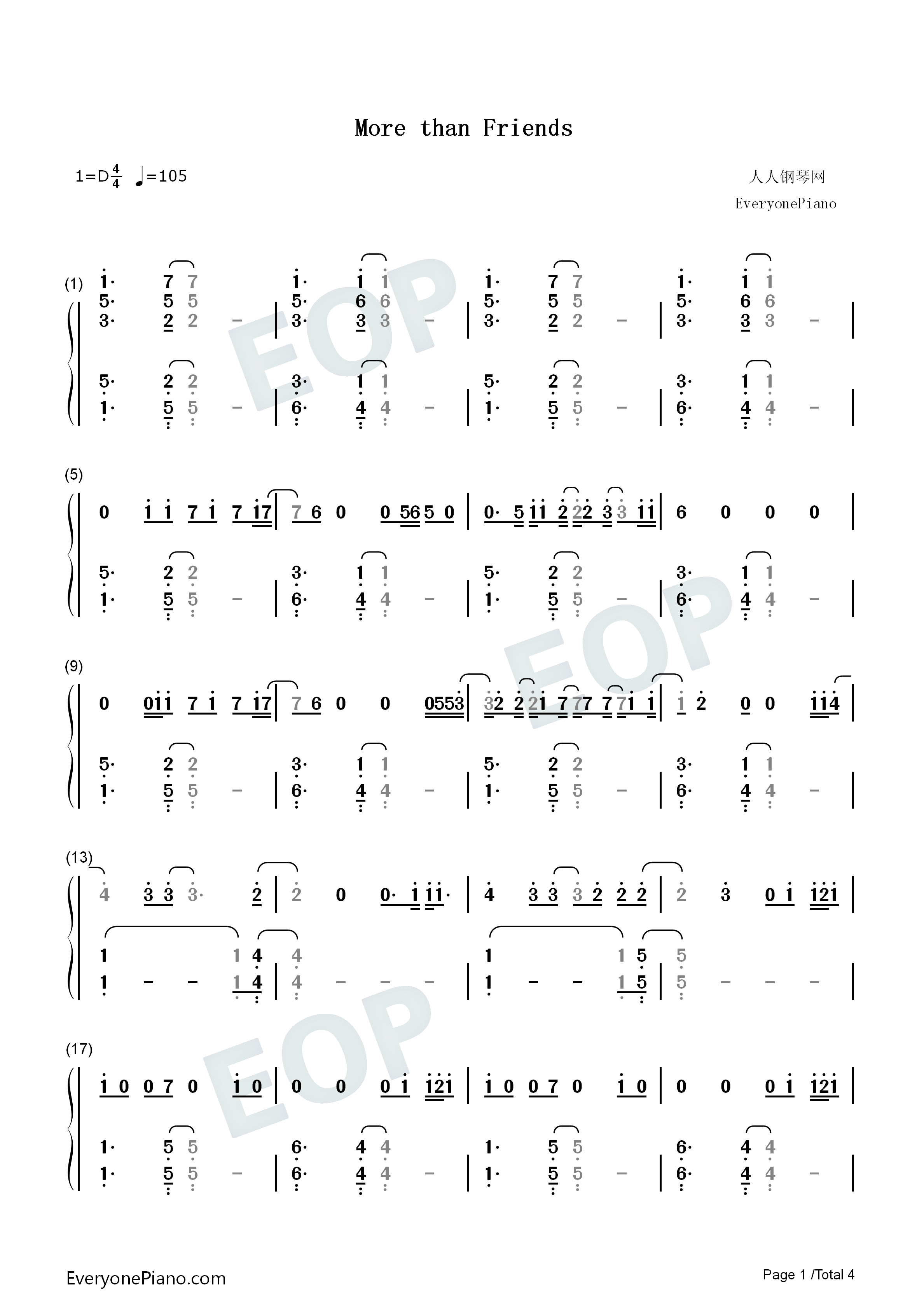 More_Than_Friends钢琴简谱_Jason_Mraz_Meghan_Trainor演唱