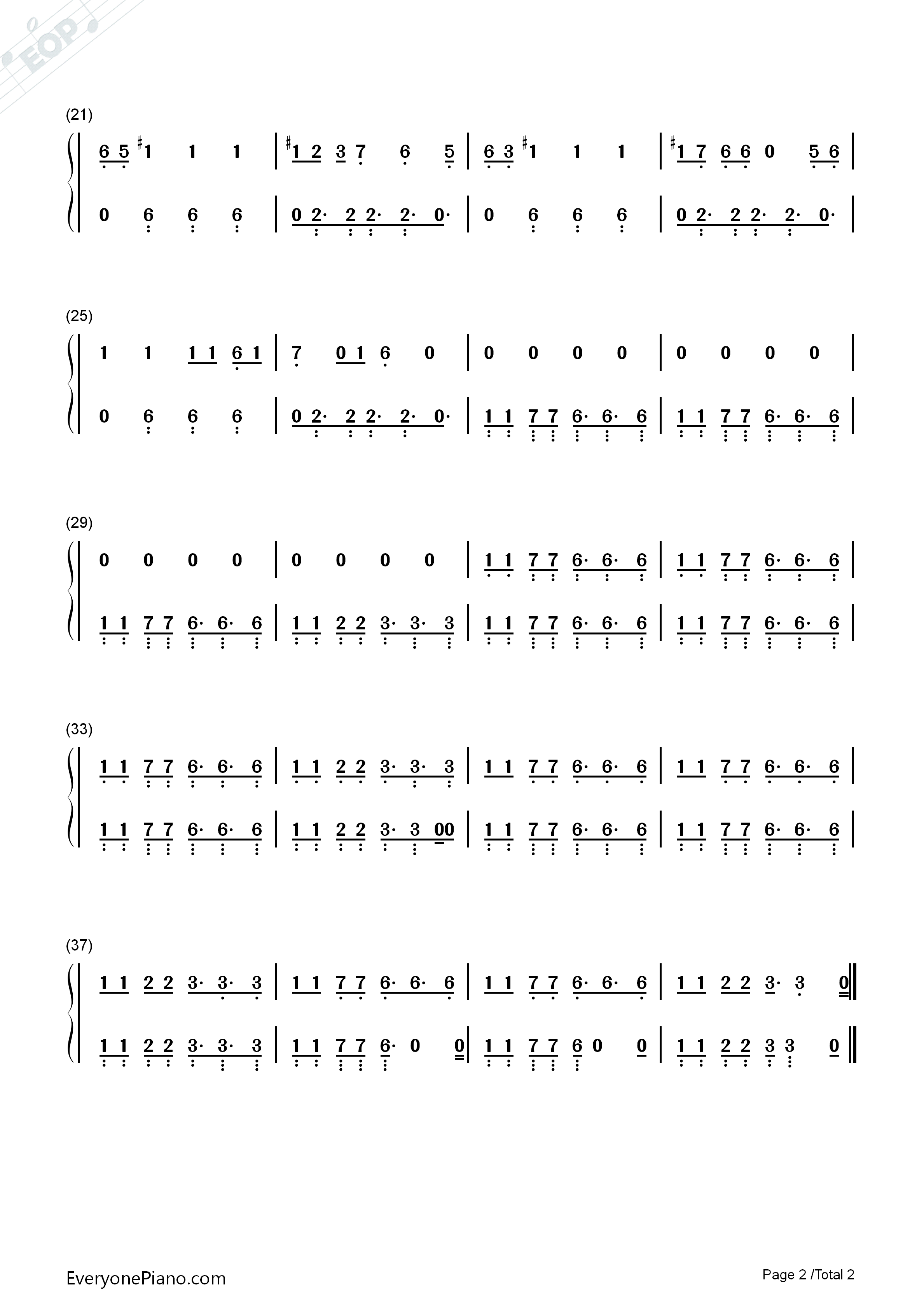 Me_Too钢琴简谱_Meghan_Trainor演唱