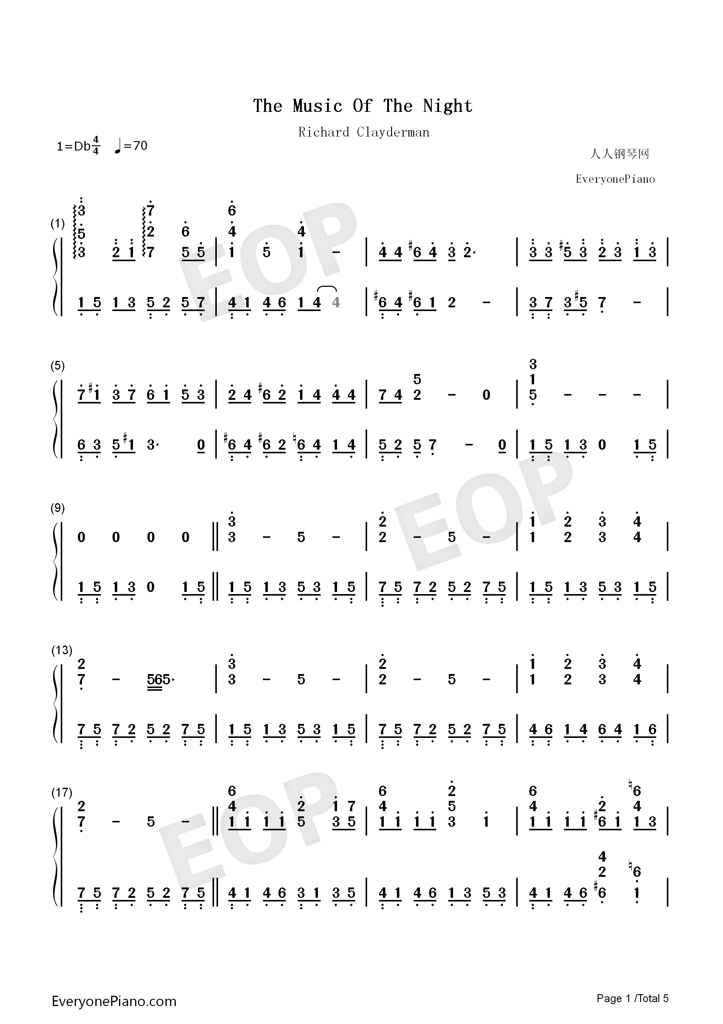 The_Music_of_the_Night钢琴简谱_Andrew_Lloyd_Webber__安德鲁·劳埃德·韦伯演唱