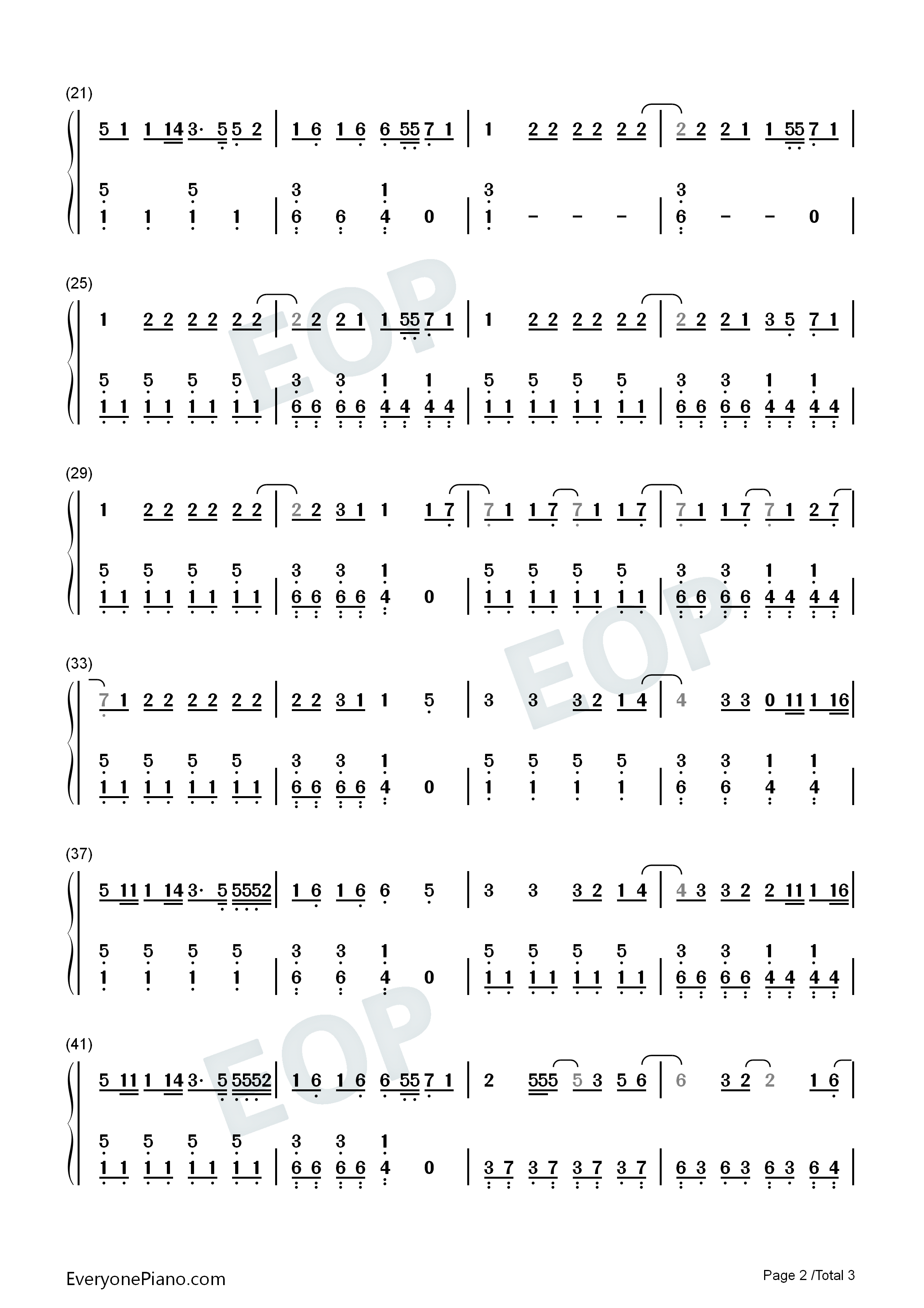 Left_and_Right钢琴简谱_Charlie_Puth_田柾国_防弹少年团演唱