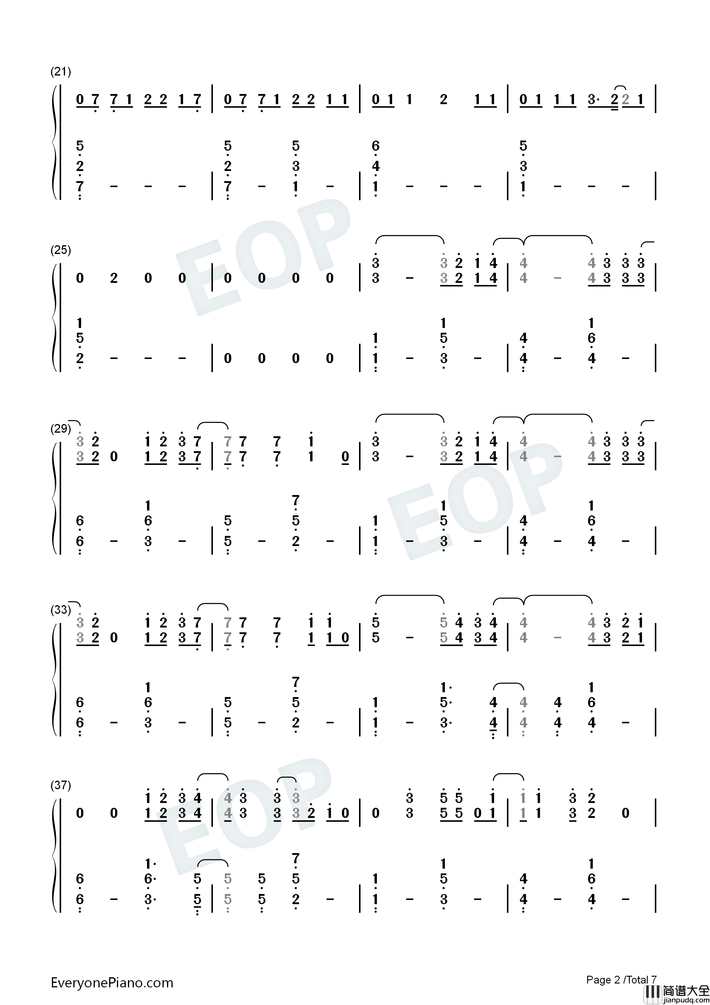 Million_To_One钢琴简谱_Camila_Cabello演唱