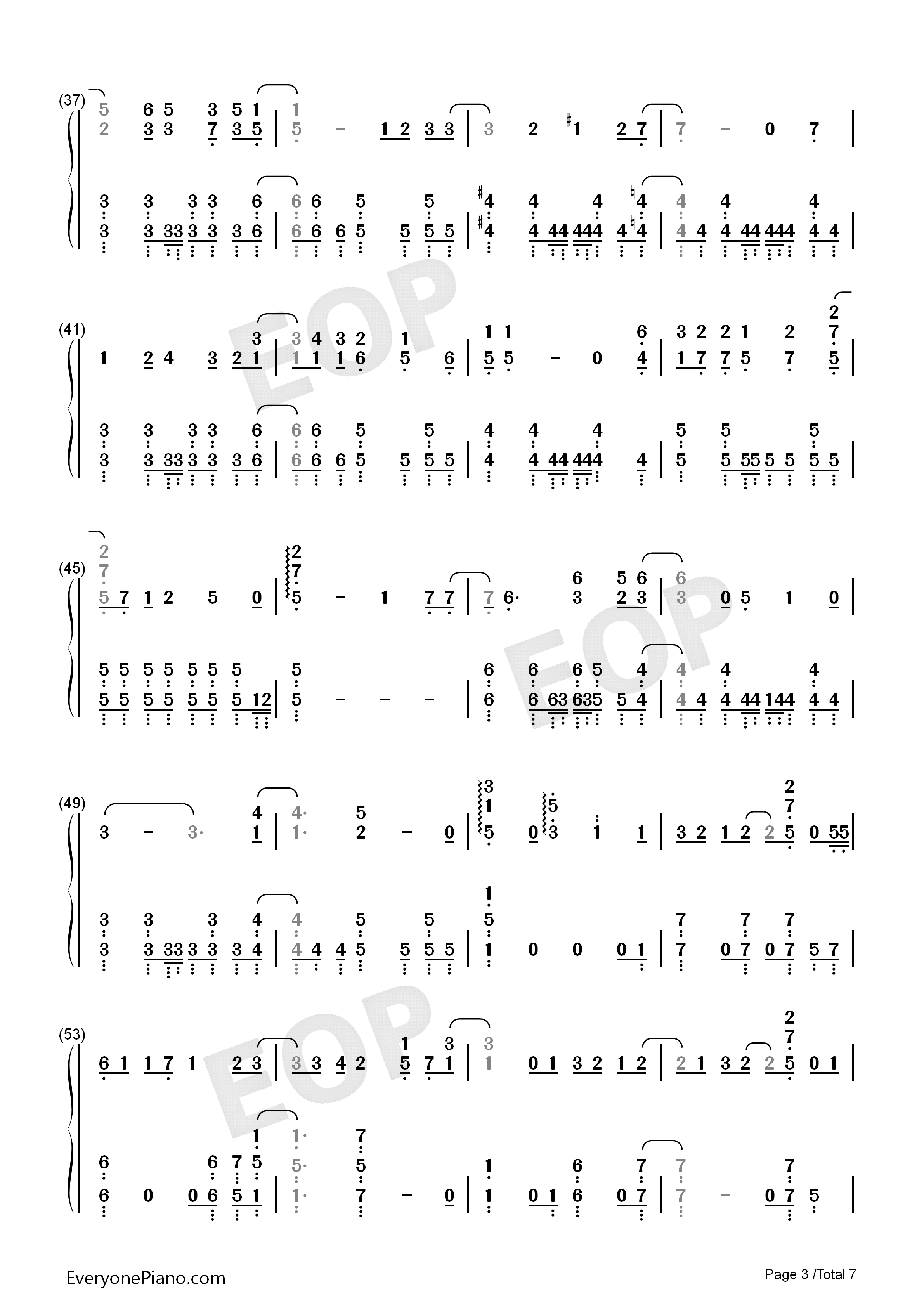 fallen_down钢琴简谱_イカロス(早见沙织)演唱