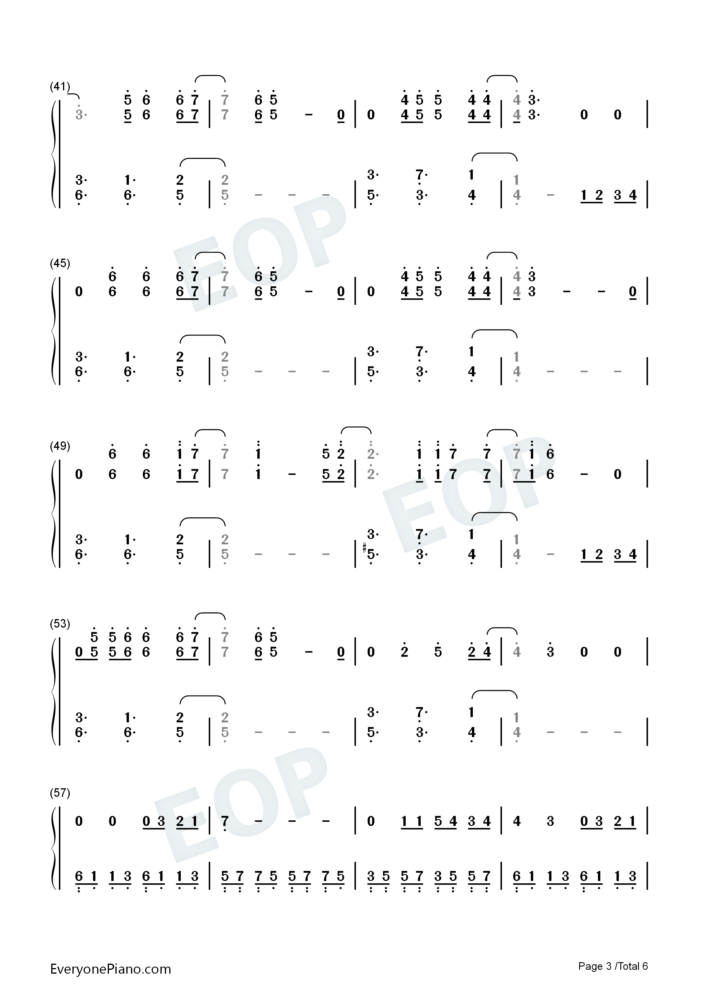 Everything_I_Wanted钢琴简谱_Billie_Eilish演唱
