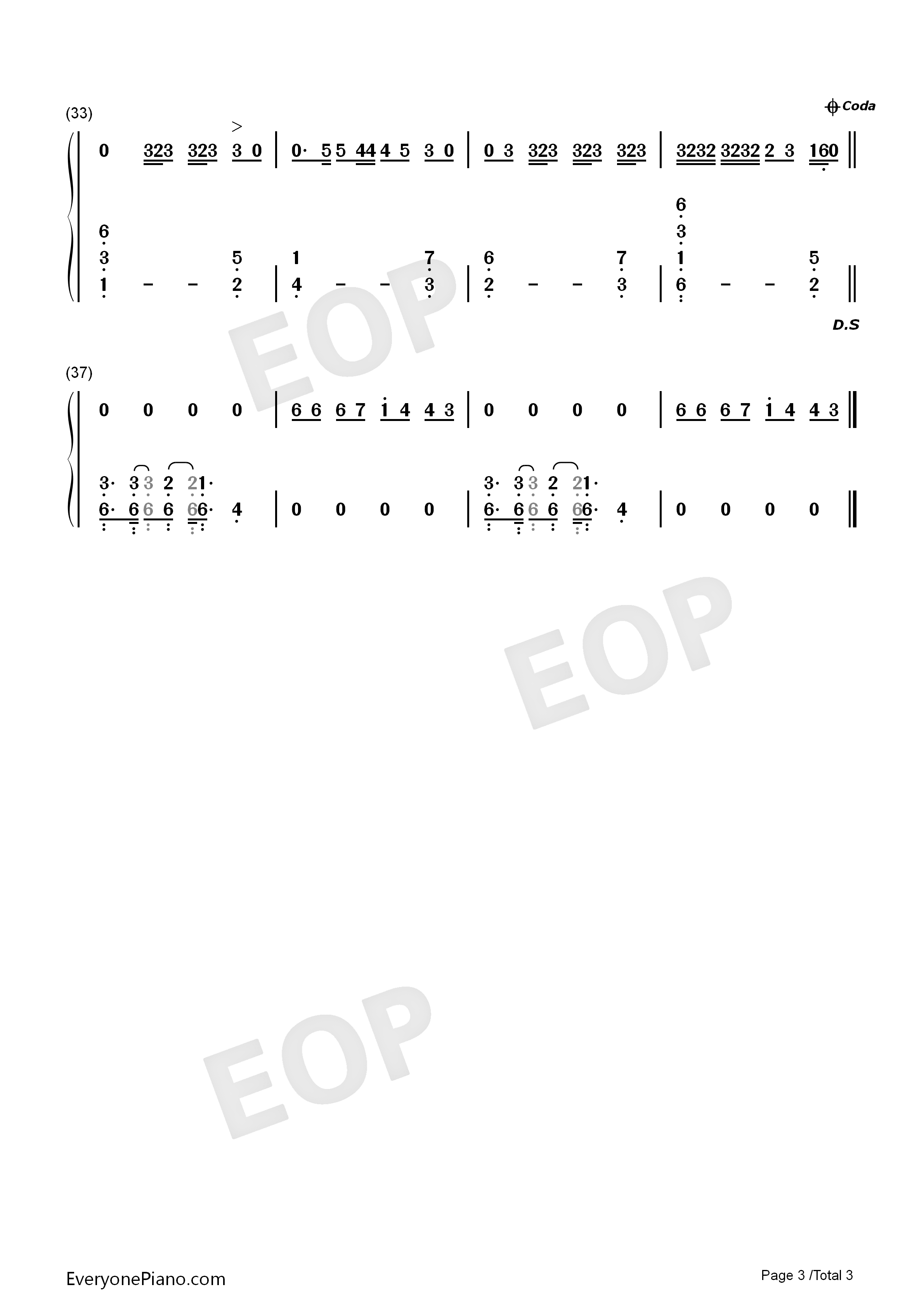 You_Dont_Get_Me_High_Anymore钢琴简谱_Billie_Eilish演唱