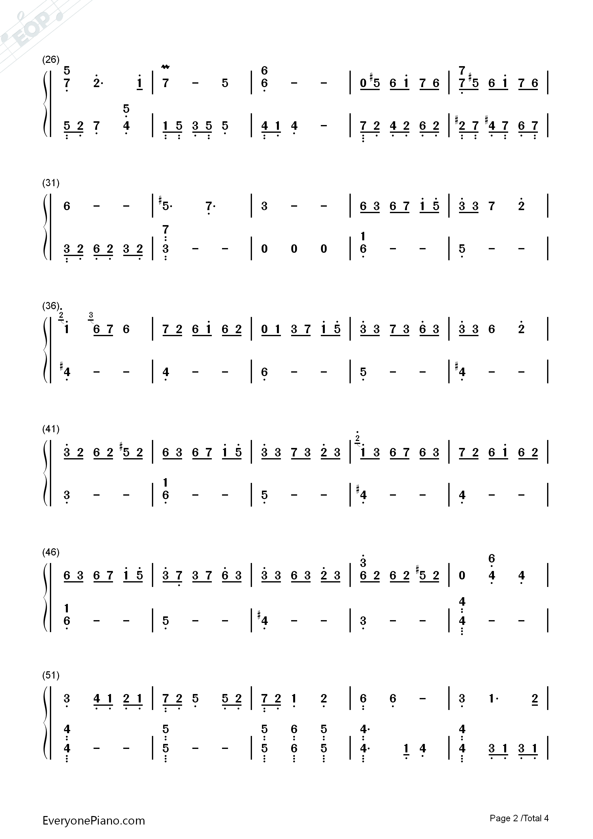 My_Heart_Is_Crying钢琴简谱_Stairway_Games演唱