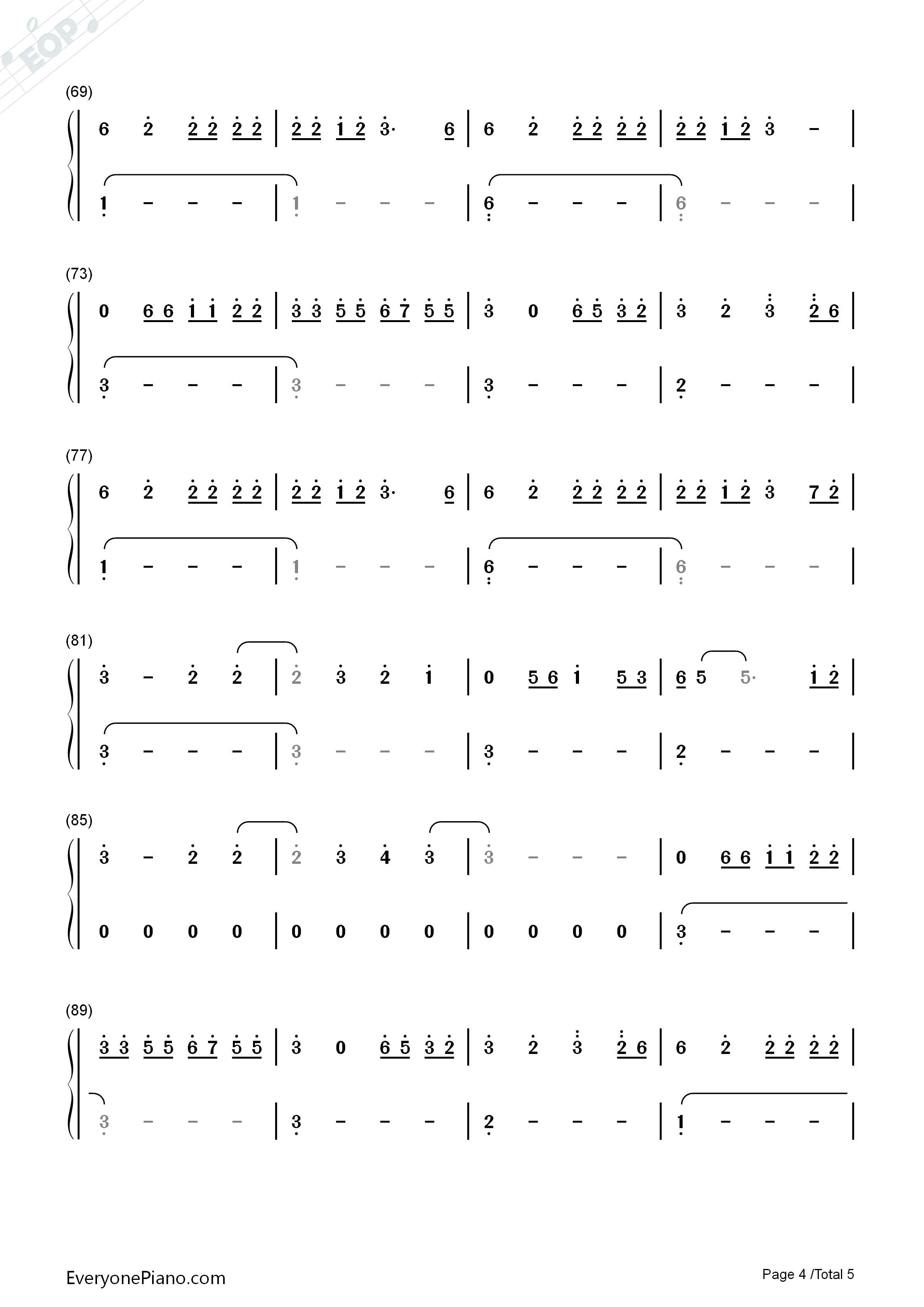 Easier钢琴简谱_5_Seconds_of_Summer演唱