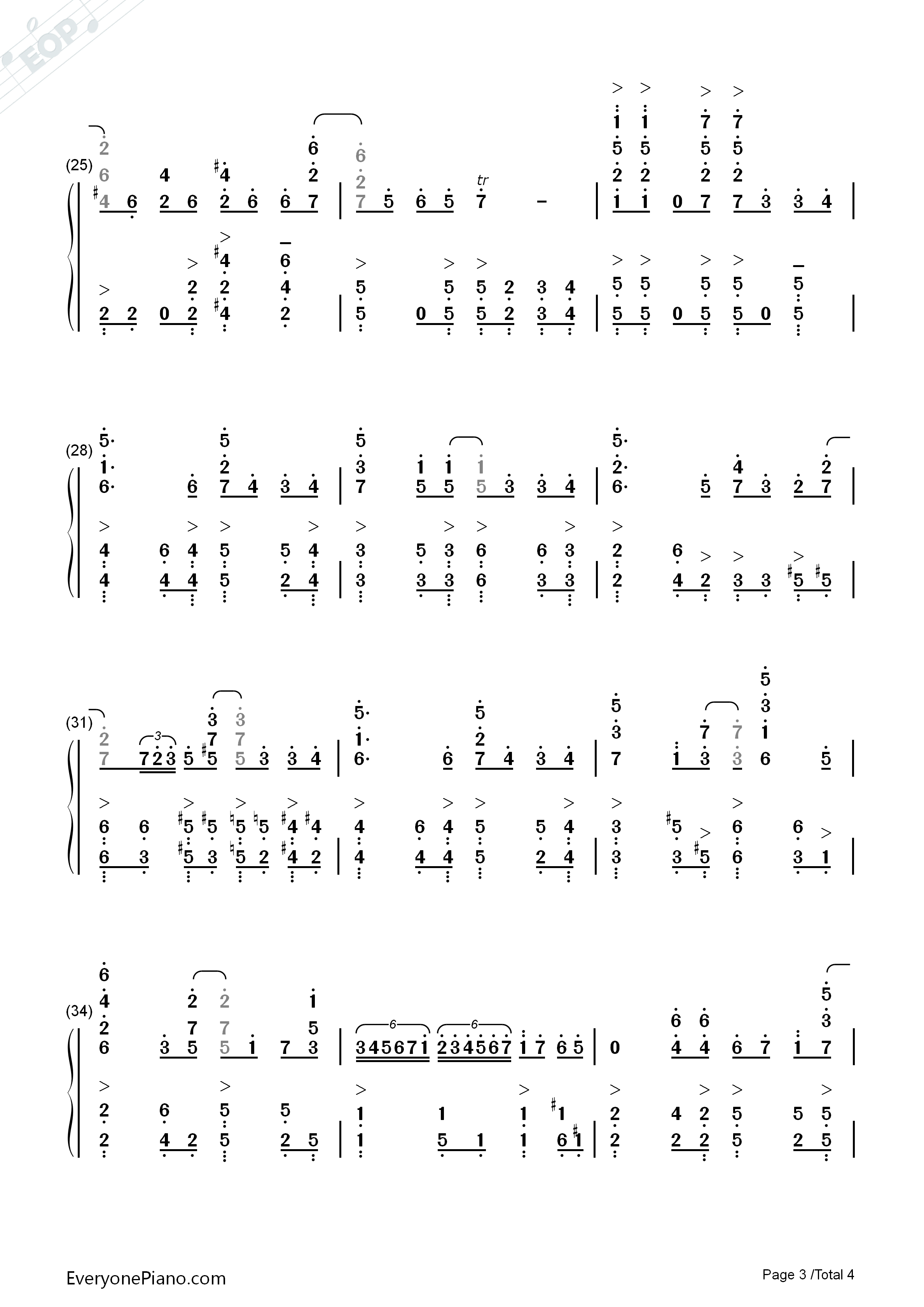 Dear_Teardrop钢琴简谱_Mia_REGINA演唱