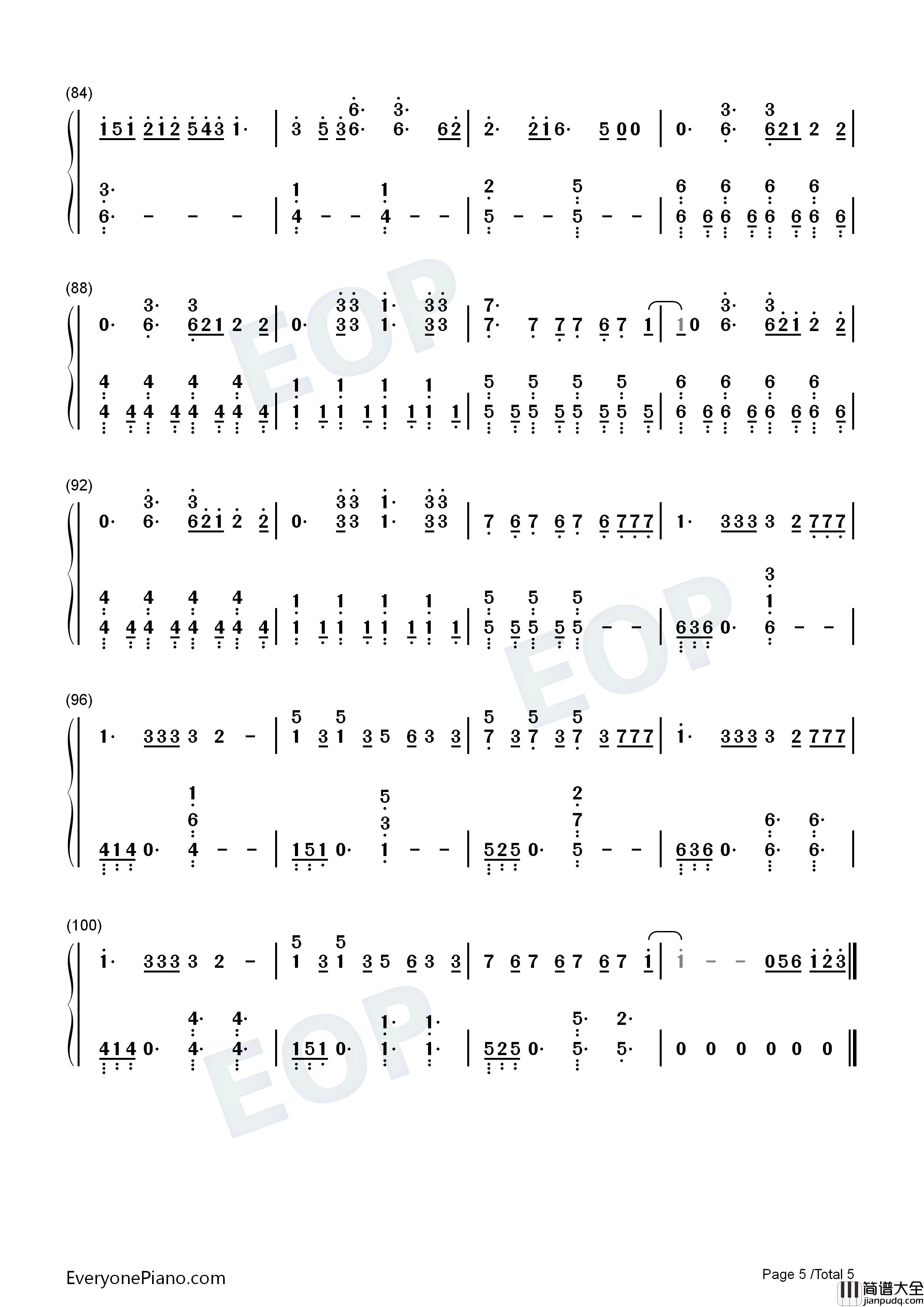 9_and_Three_Quarters_Run_Away钢琴简谱_TXT演唱