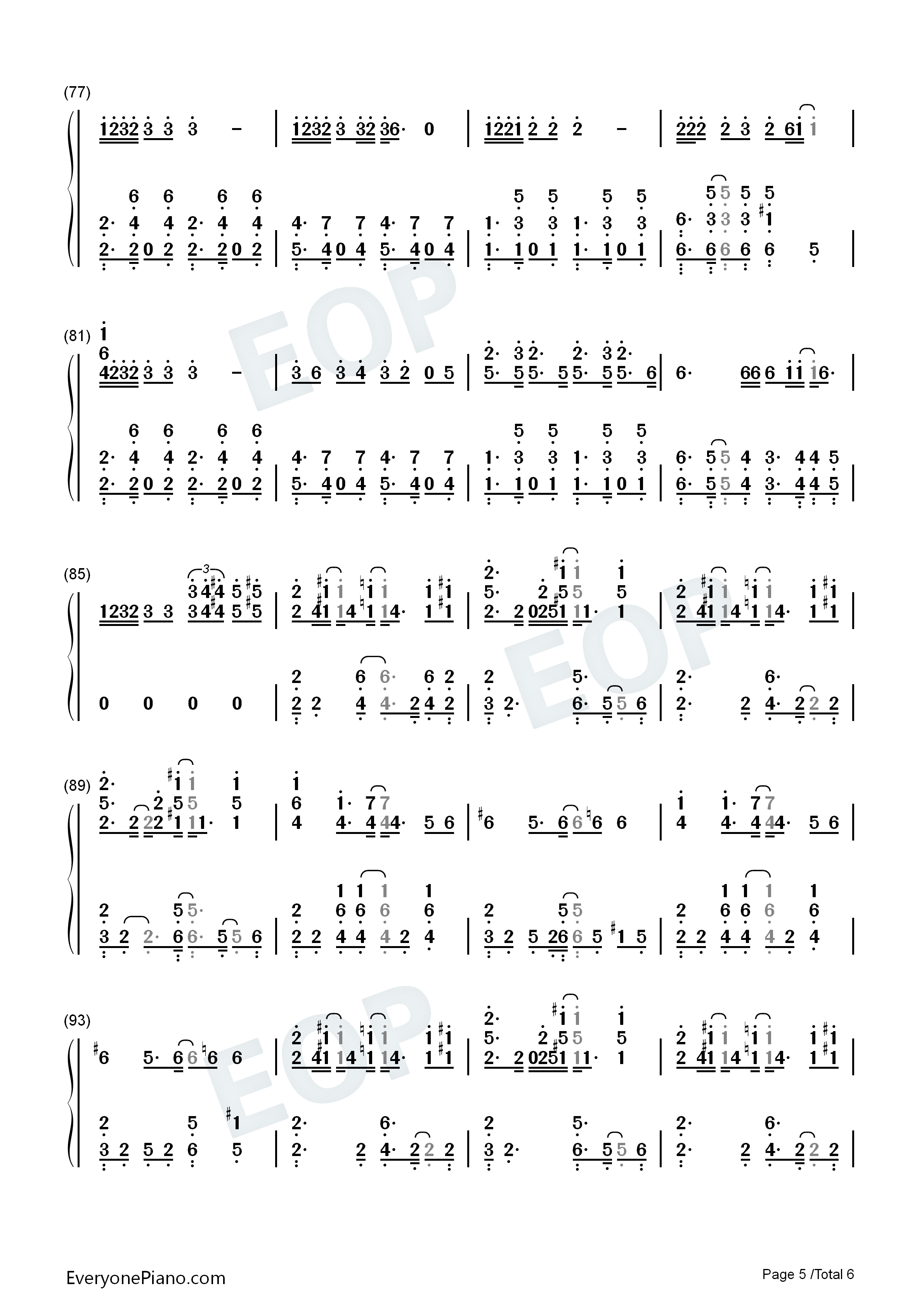 Any_Song钢琴简谱_Zico演唱