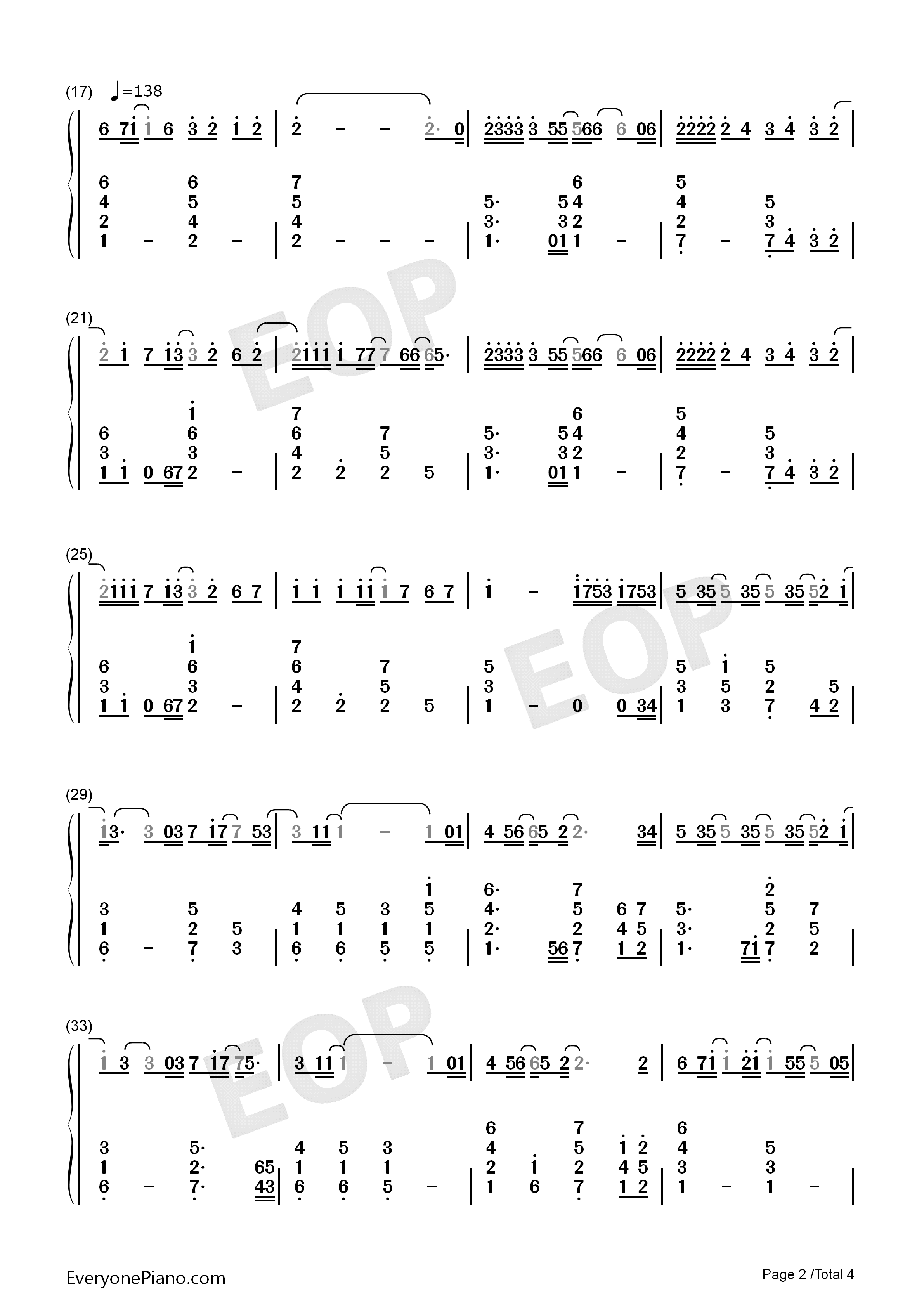 此情永不移(nothing_is_gonna_change_my_love_for_you钢琴简谱_George_Benson__方大同演唱