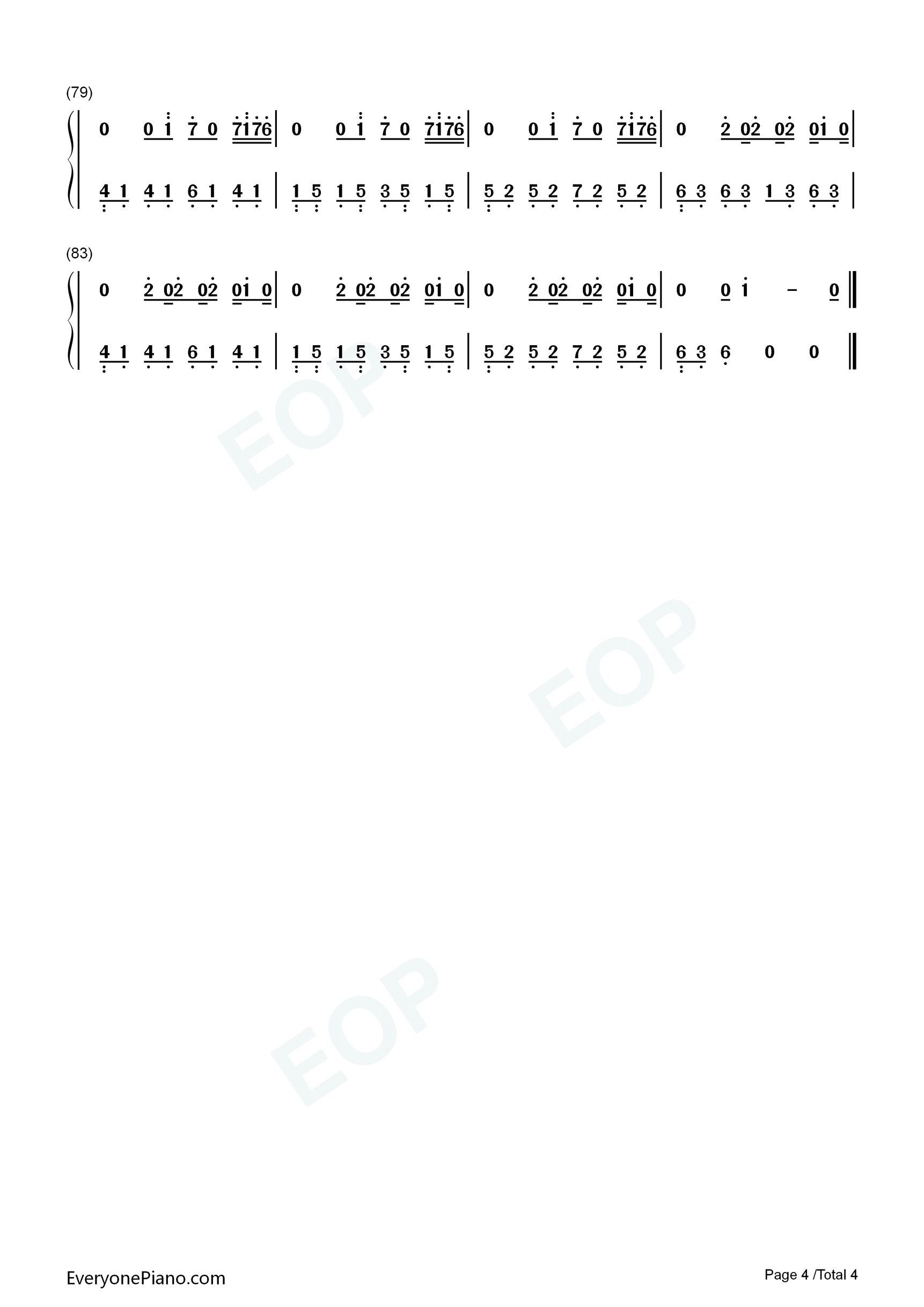 Written_in_the_Stars钢琴简谱_Tinie_Tempah演唱