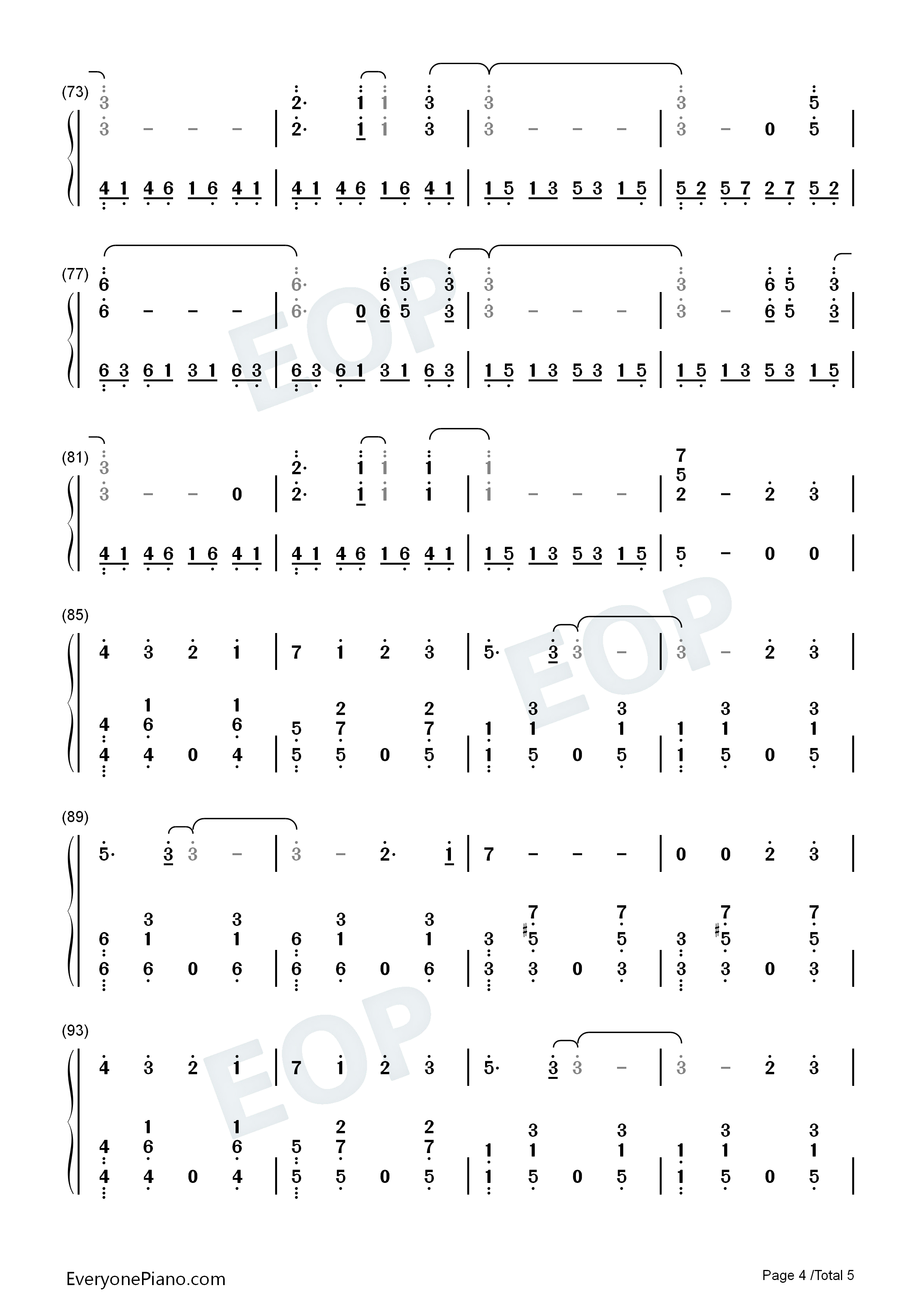 Party_Favor钢琴简谱_Billie_Eilish演唱