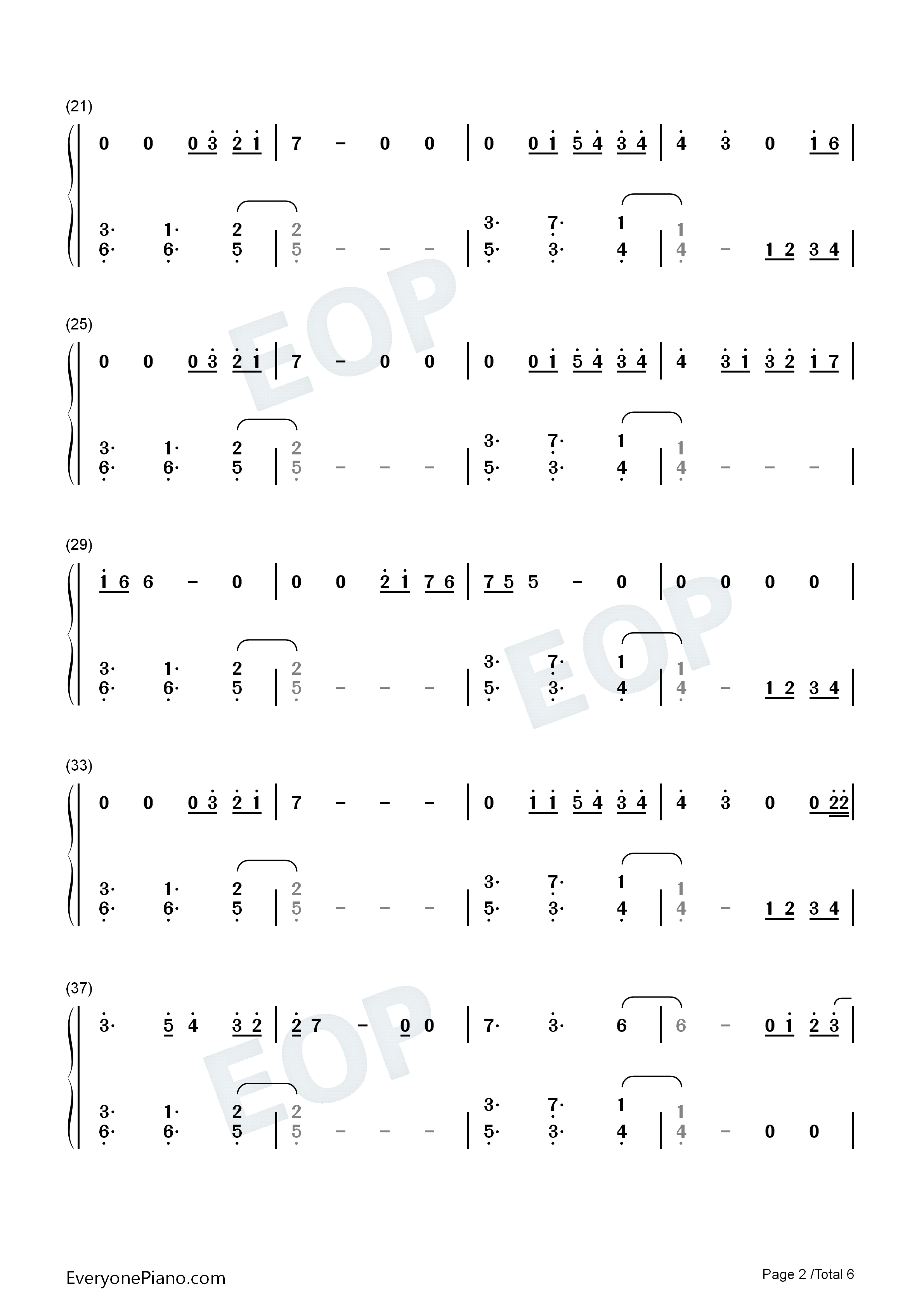 Everything_I_Wanted钢琴简谱_Billie_Eilish演唱