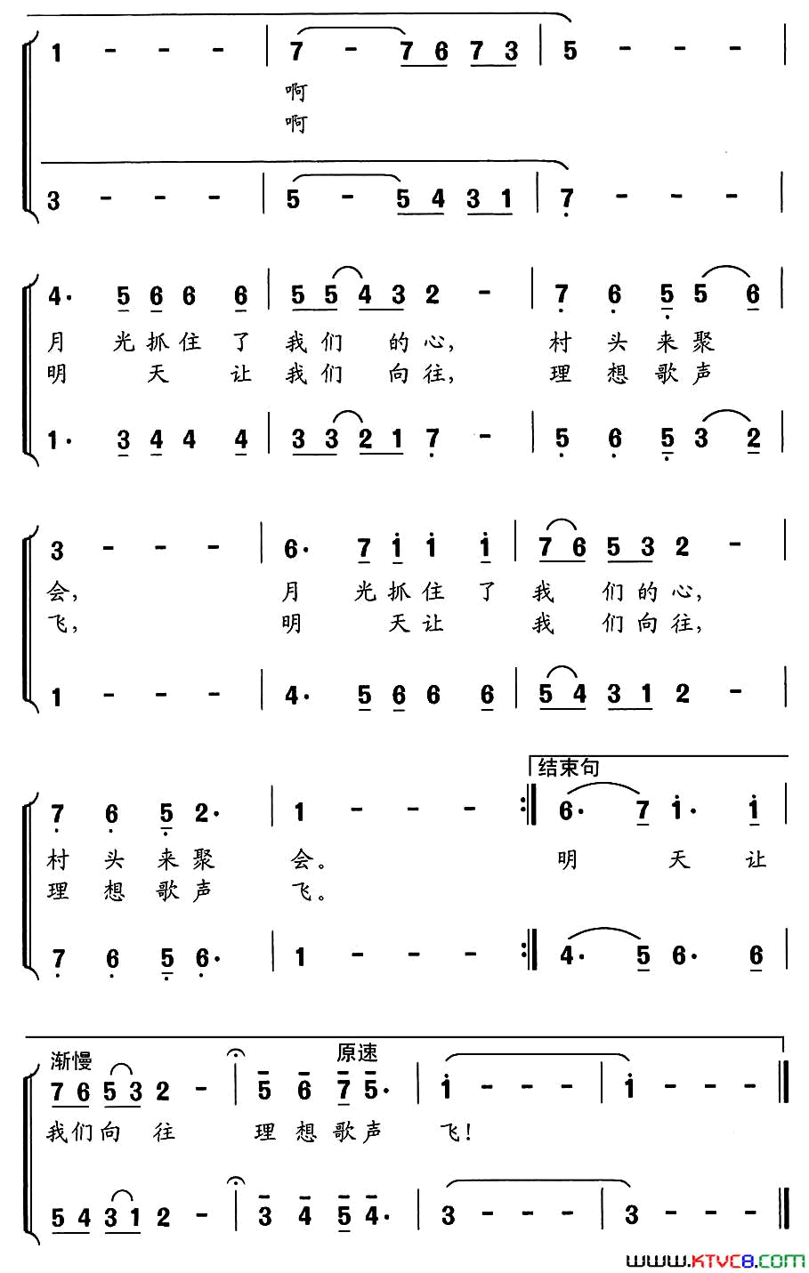 夏夜为什么美童声合唱简谱