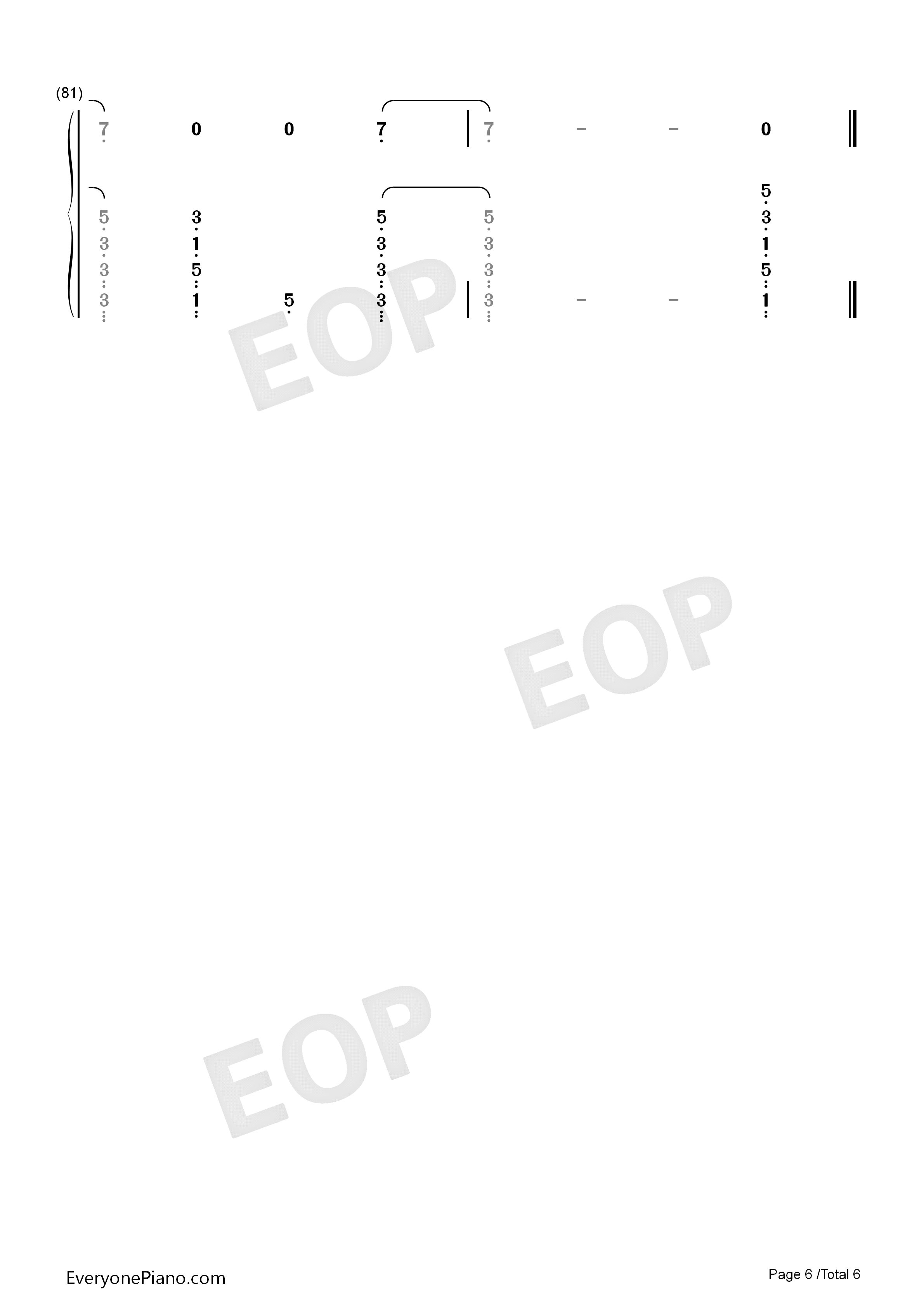 Let_You_Down钢琴简谱_NF演唱