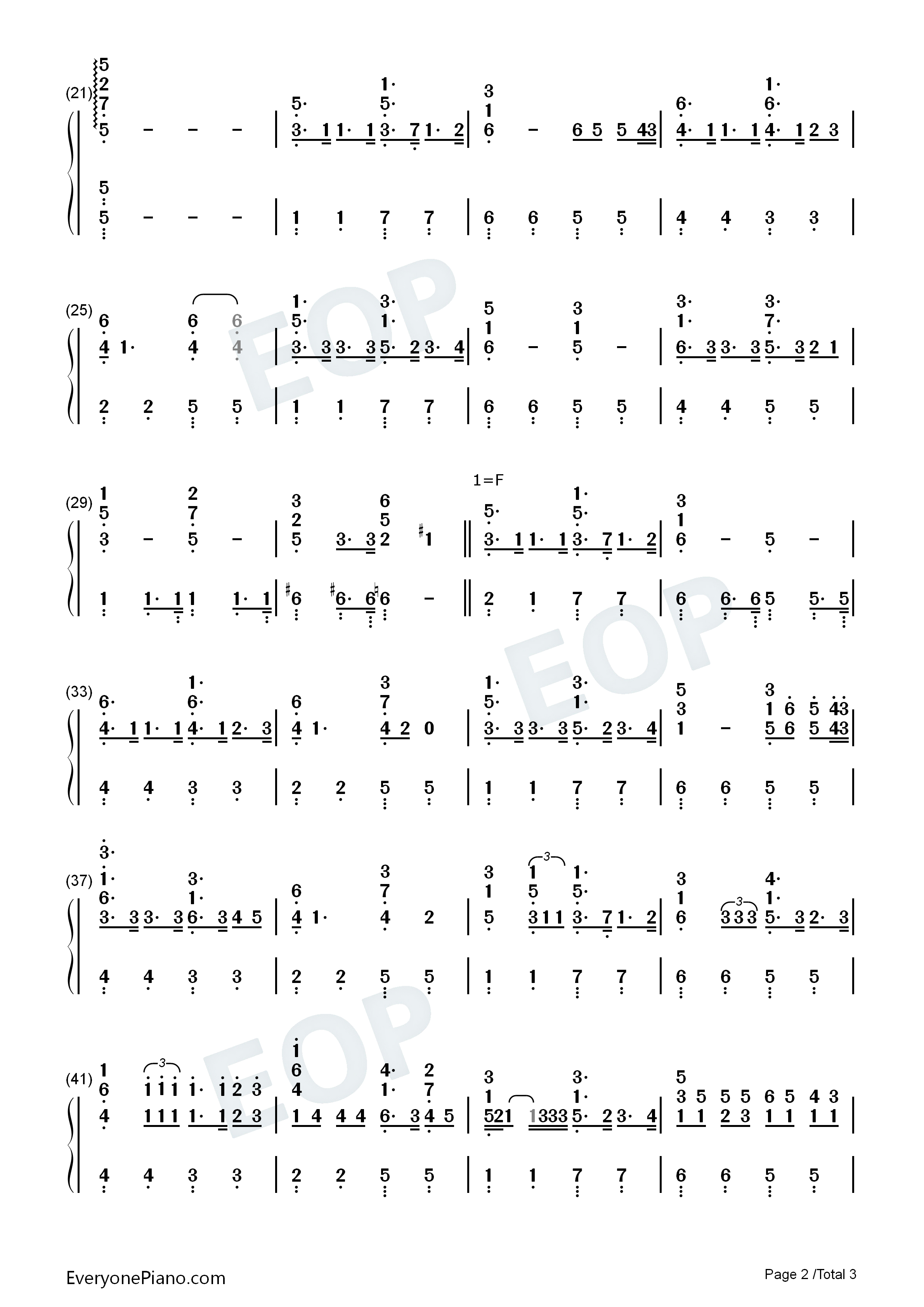 I_Dreamed_a_Dream钢琴简谱_伊莲佩姬演唱