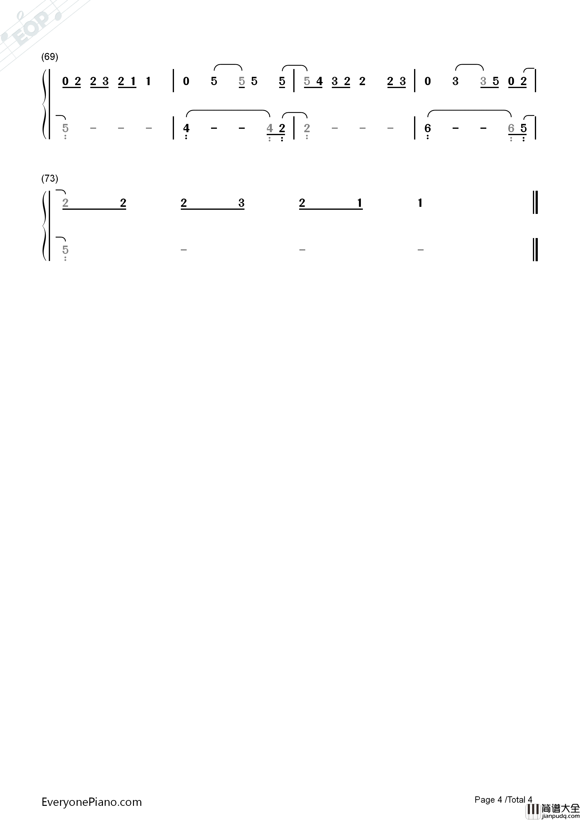 Domino钢琴简谱_Jessie_J演唱