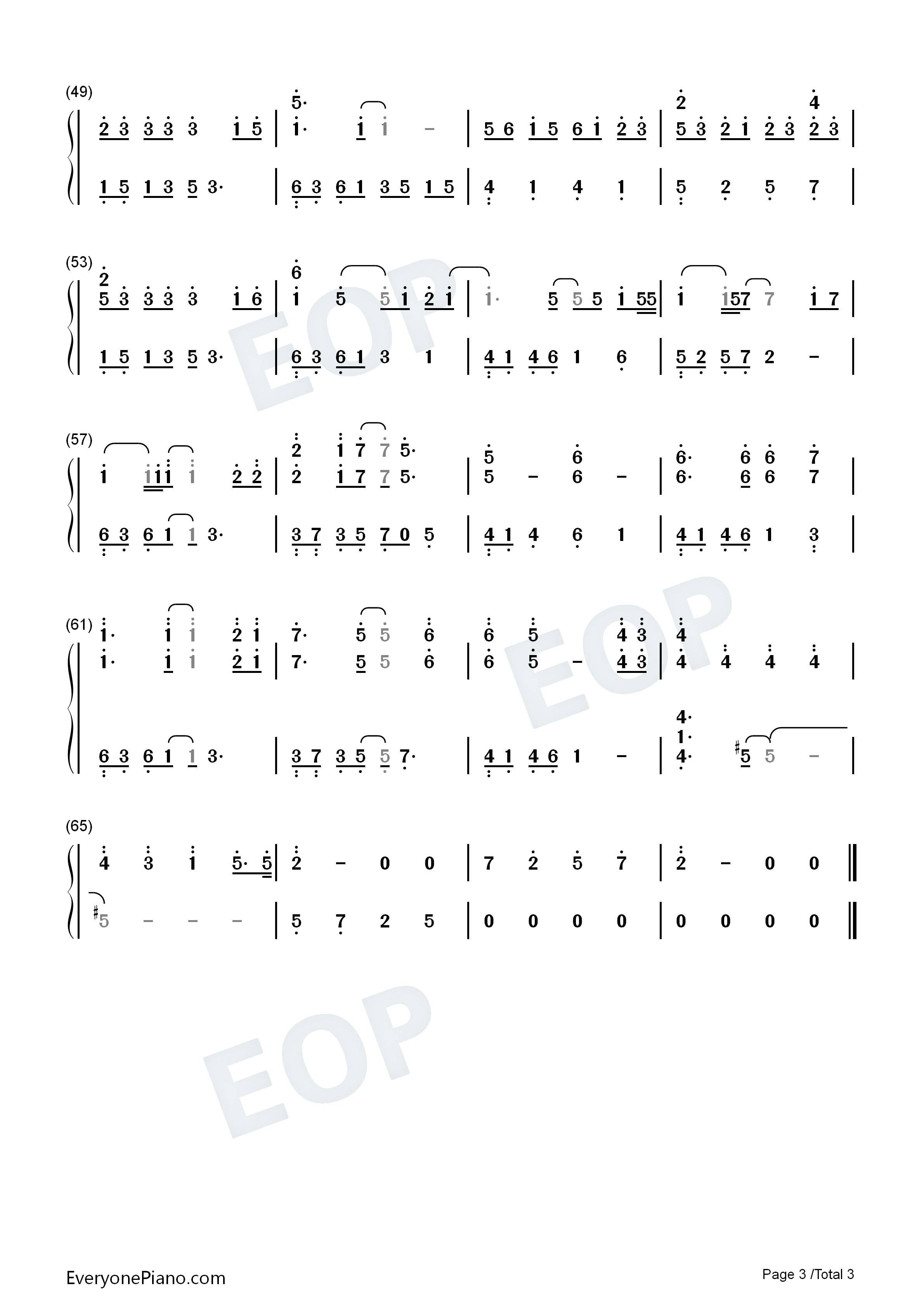 For_River钢琴简谱_Kan_Gao演唱