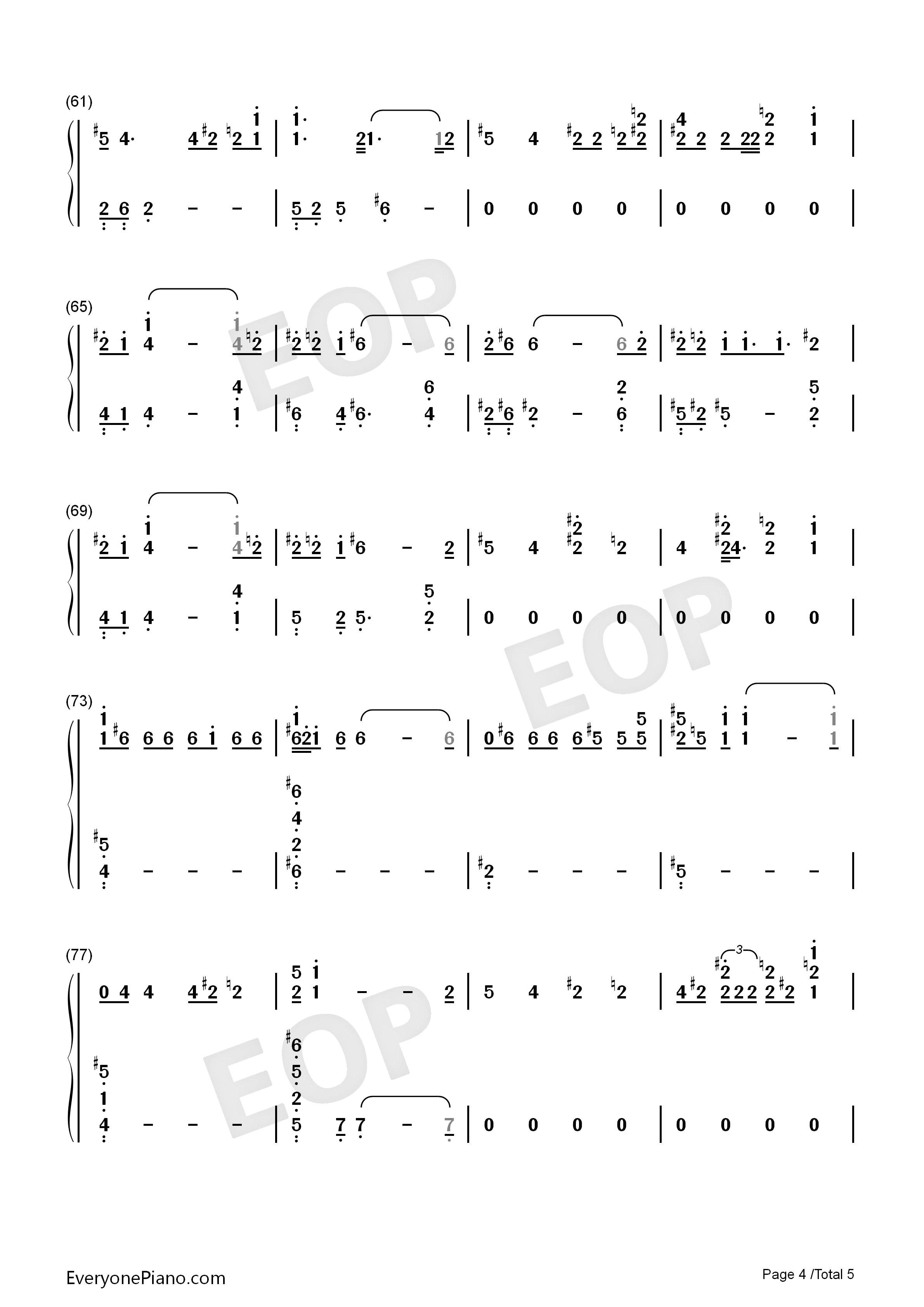 Baby钢琴简谱_Clean_Bandit演唱