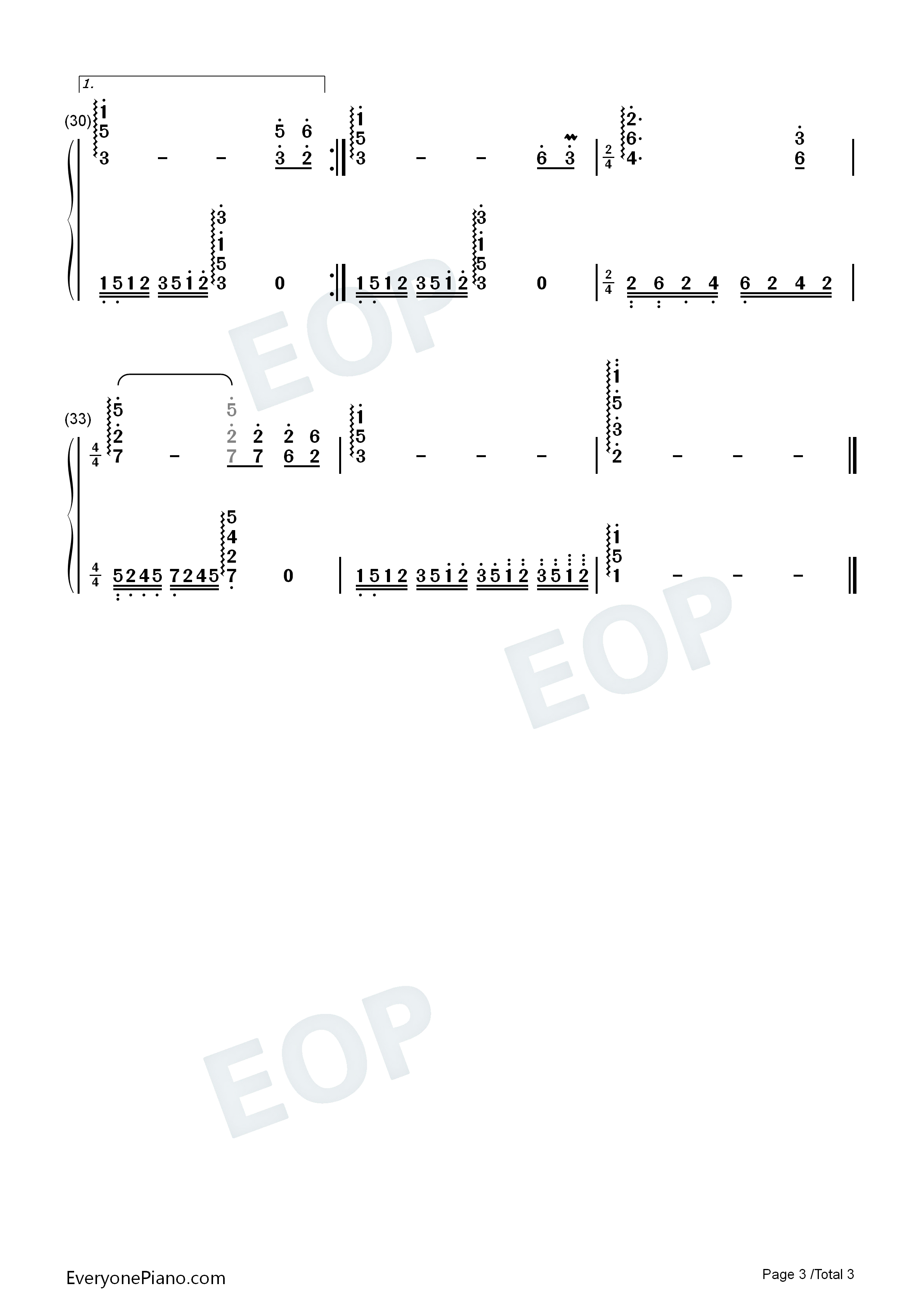 _牧羊曲_钢琴简谱_郑绪岚演唱