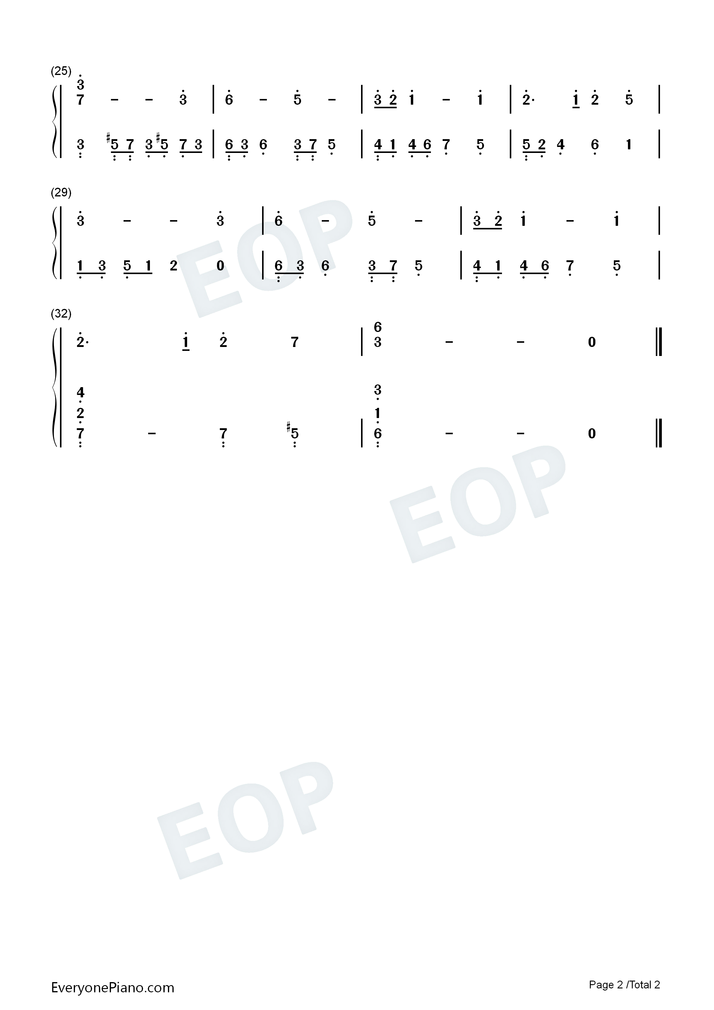 天空之城超简单版本钢琴简谱_久石让__Joe_Hisaishi_宫崎骏演唱