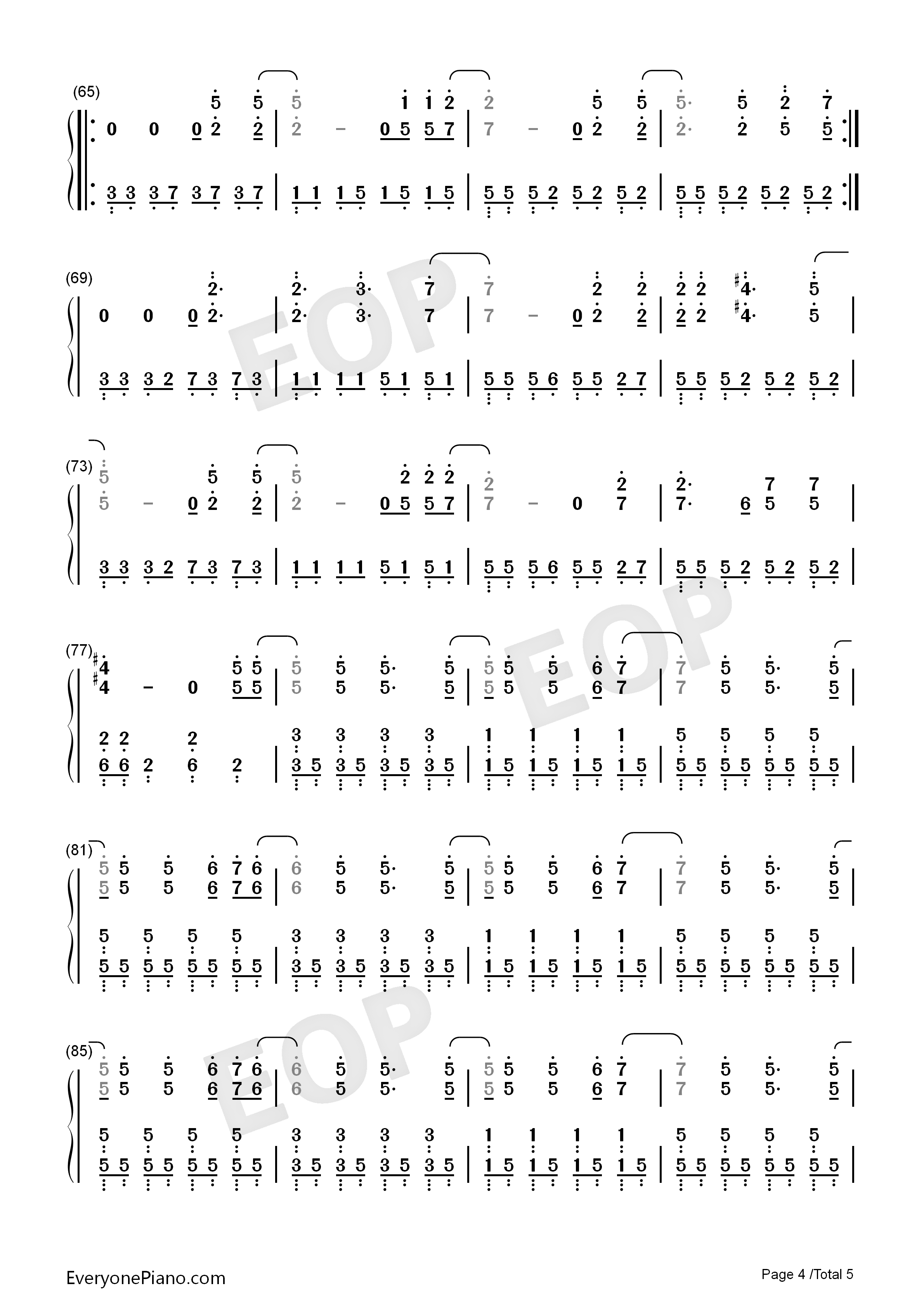 Trees钢琴简谱_Twenty_One_Pilots演唱