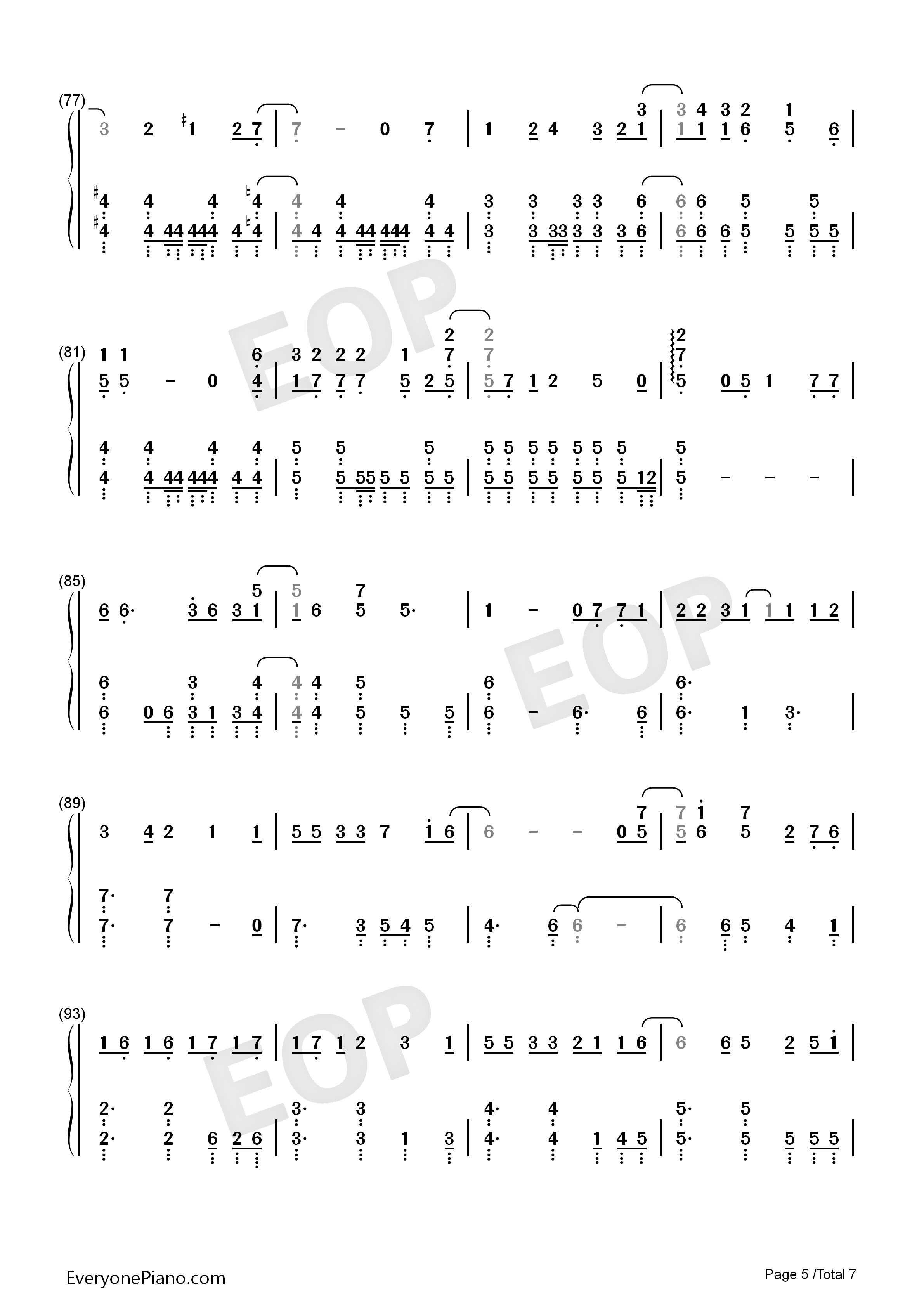 fallen_down钢琴简谱_イカロス(早见沙织)演唱