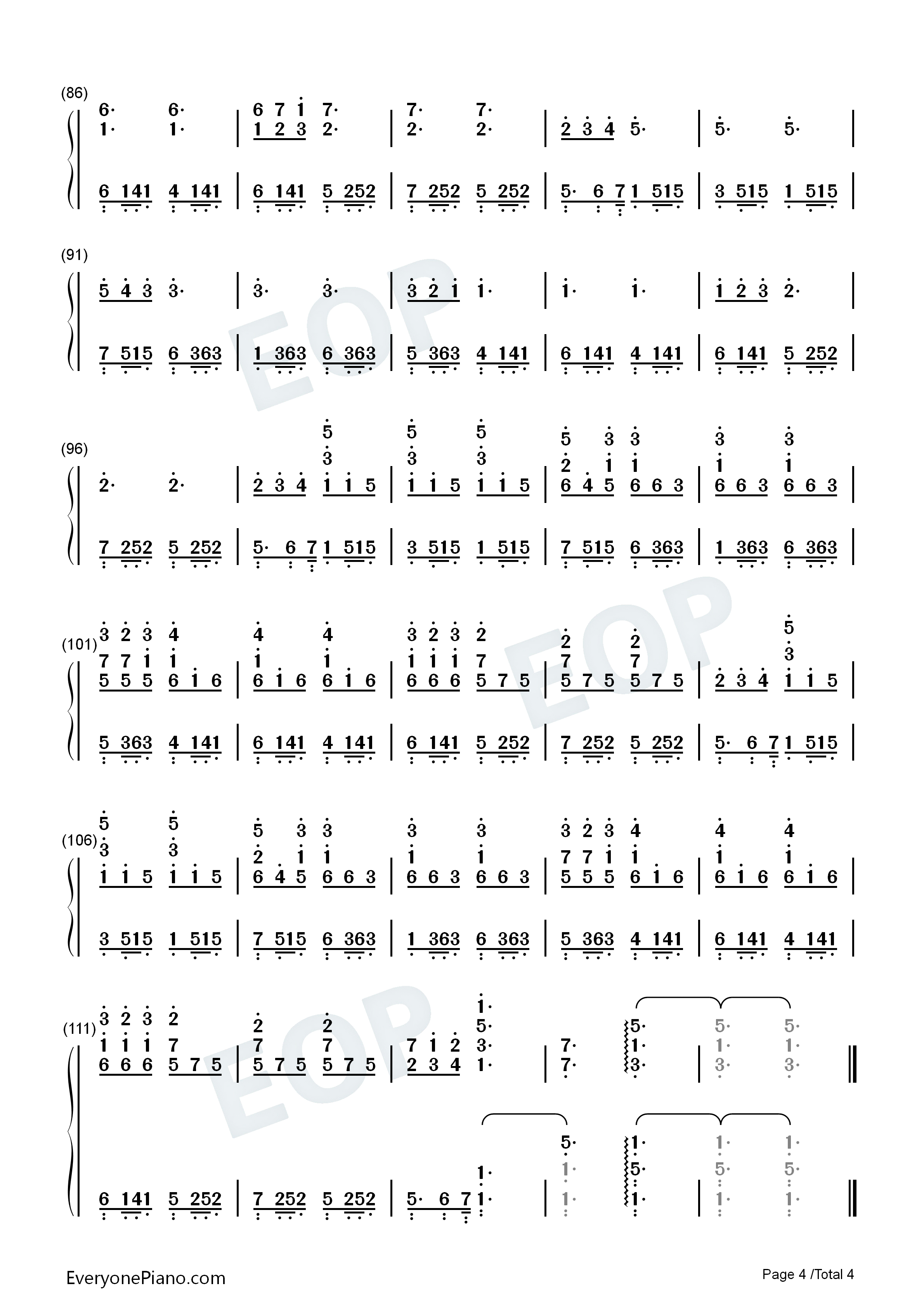 Flightless_Bird_American_Mouth钢琴简谱_Iron_&_Wine演唱
