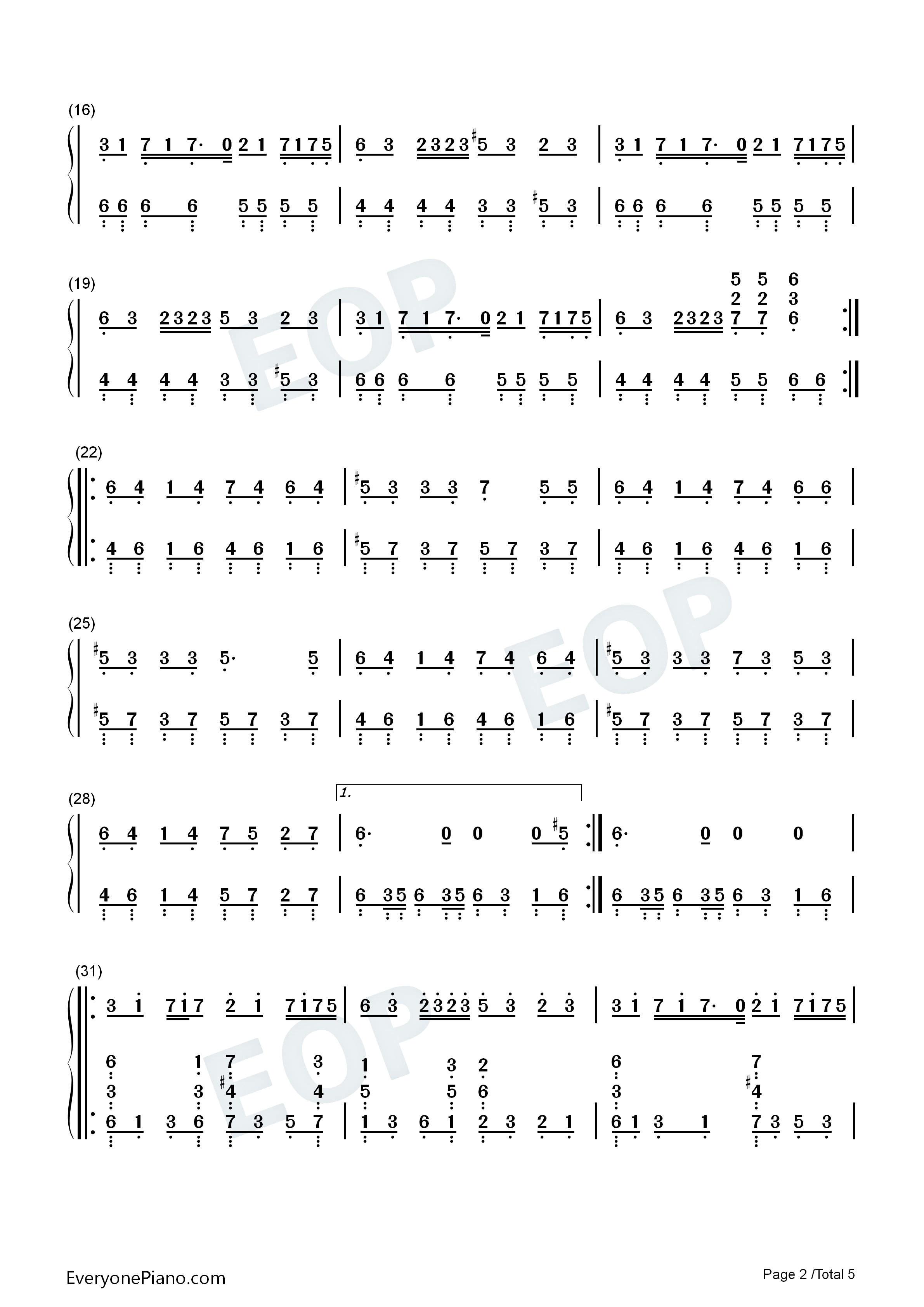 フラワリングナイト钢琴简谱_ZUN演唱