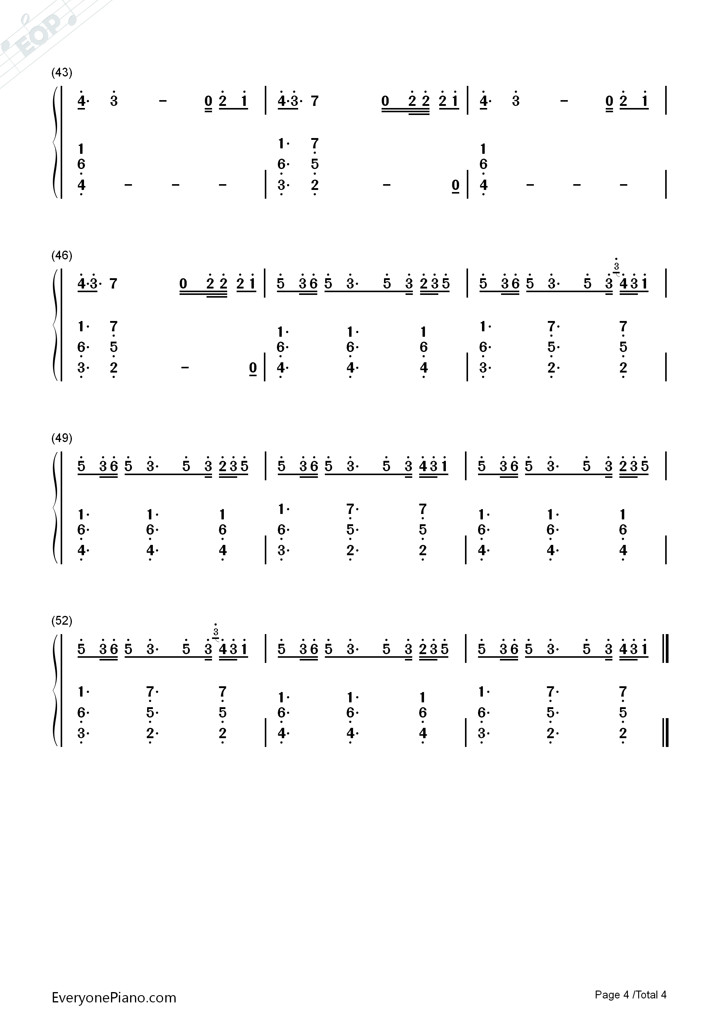 In_the_Name_of_Love钢琴简谱_Martin_Garrix_Bebe_Rexha演唱