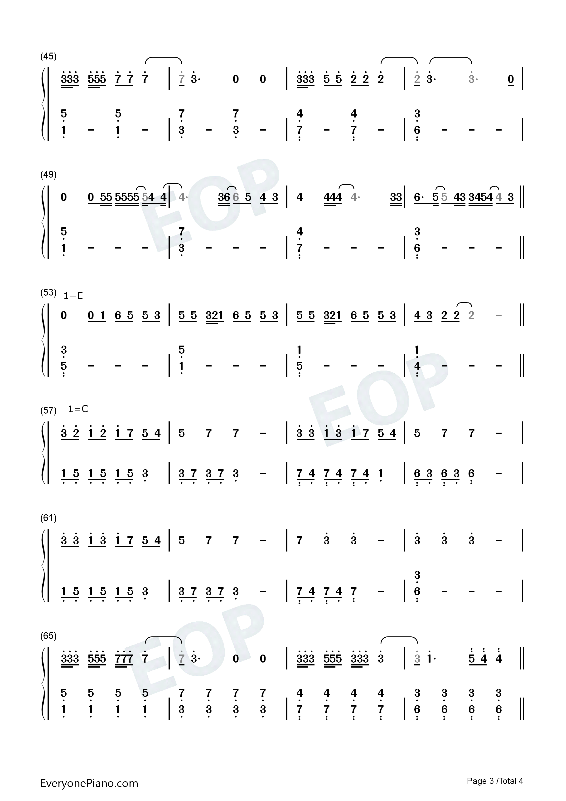 Didnt_I钢琴简谱_OneRepublic演唱