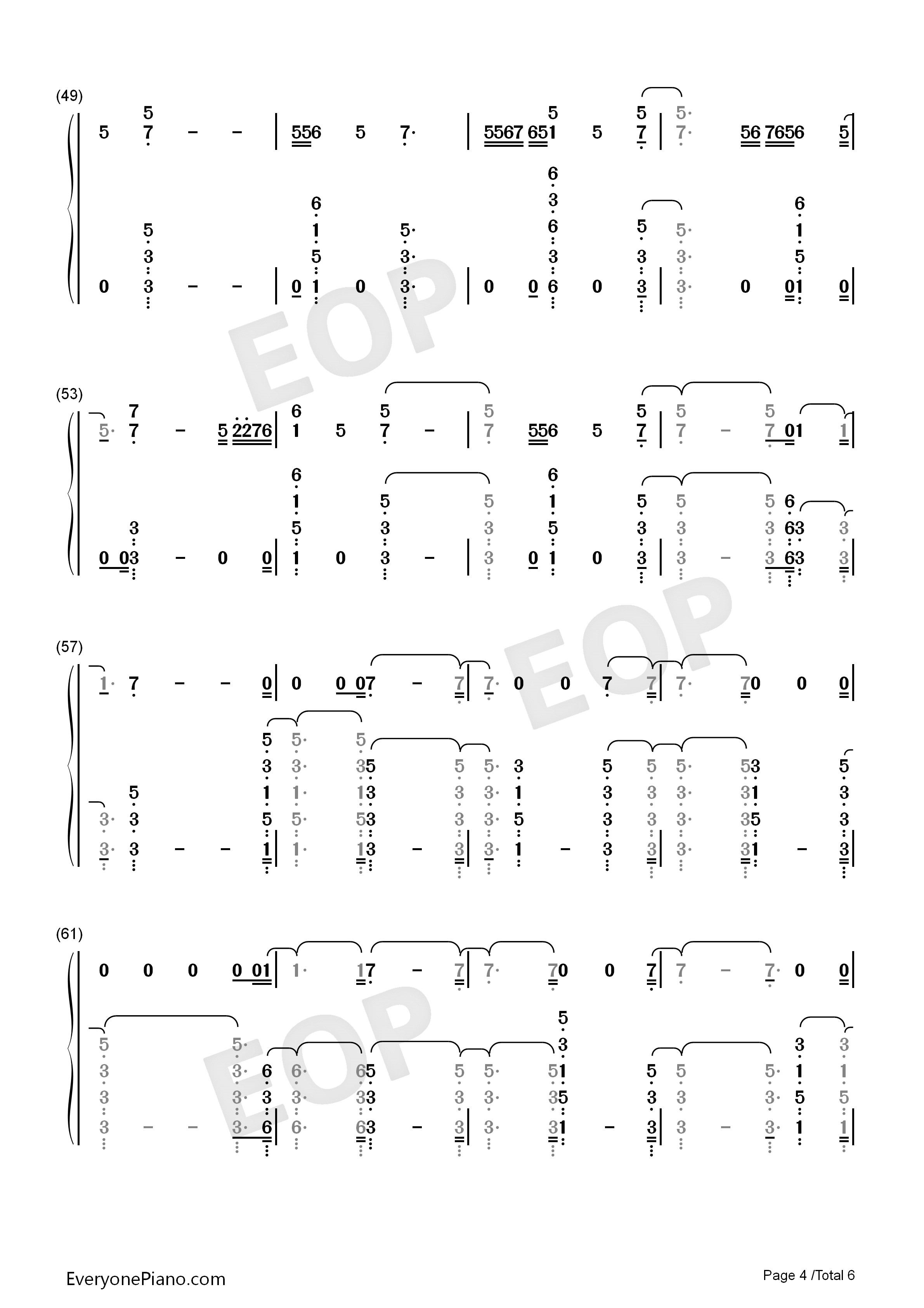 Let_You_Down钢琴简谱_NF演唱