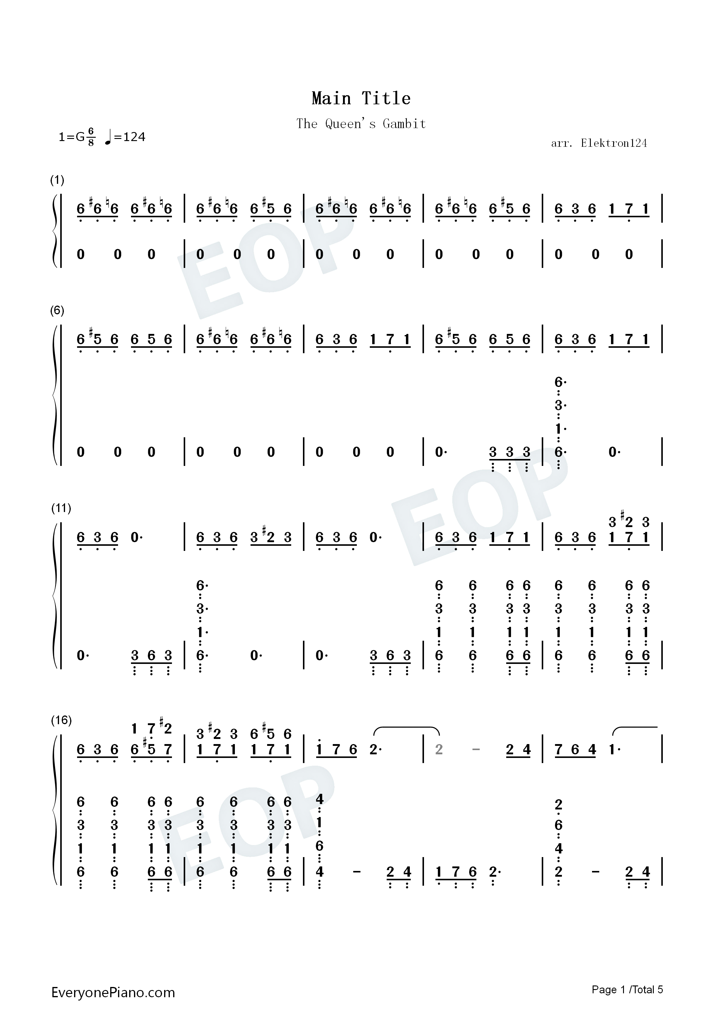 后翼弃兵主题曲钢琴简谱_Carlos_Rafael_Rivera演唱