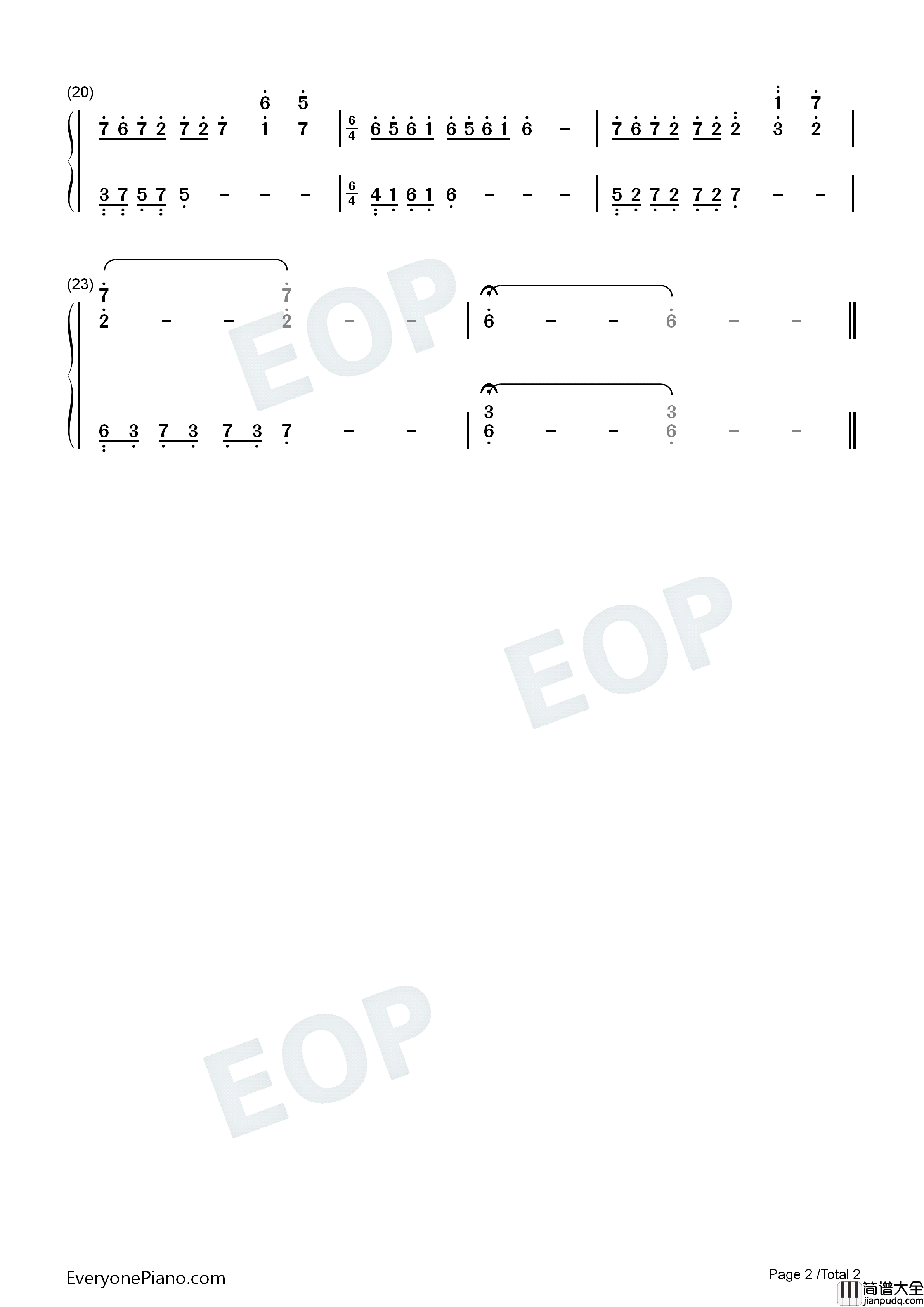 Ripples_of_Daydream钢琴简谱_陈致逸_HOYO_MiX演唱