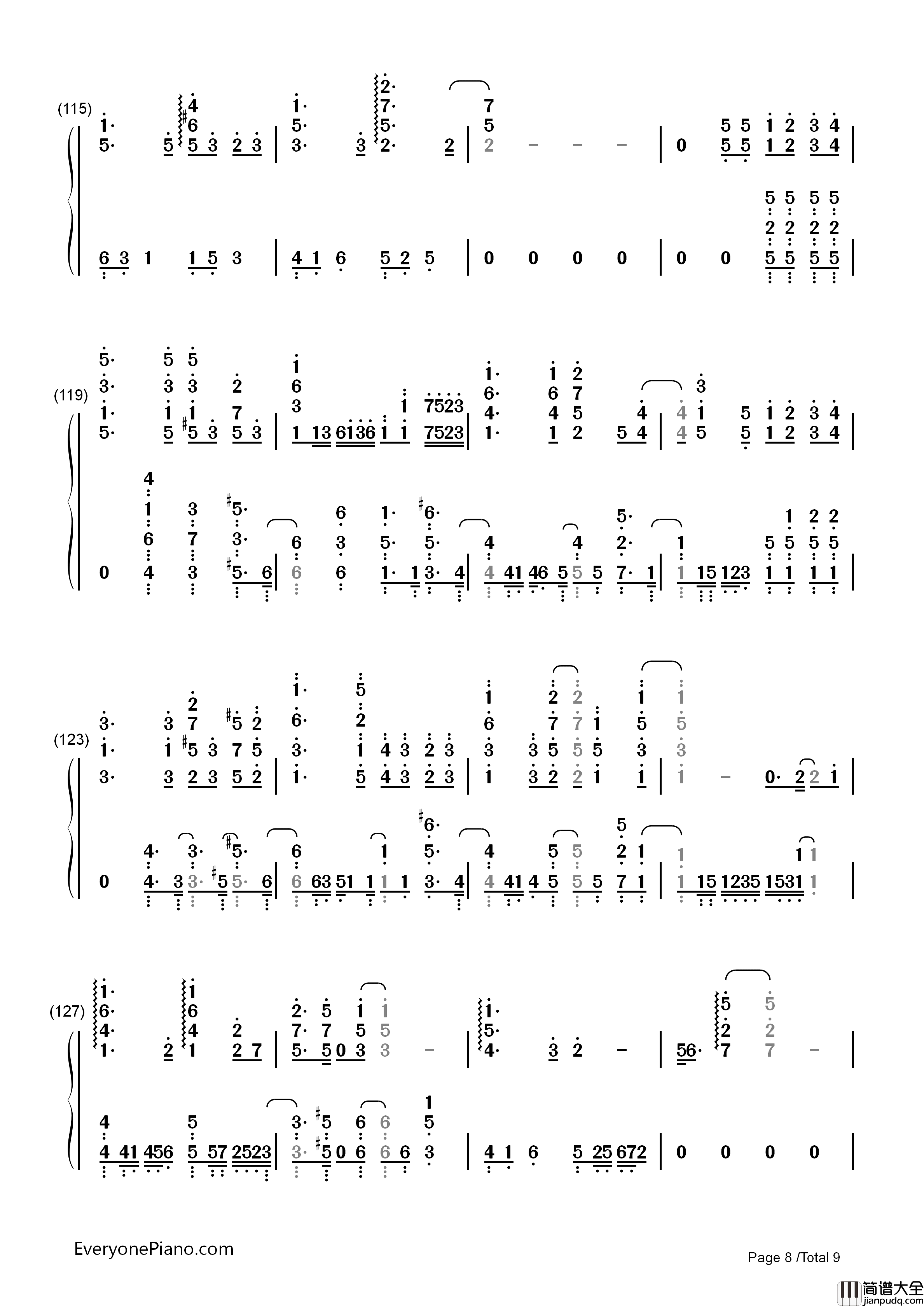 Pianissimo钢琴简谱_初音ミク演唱