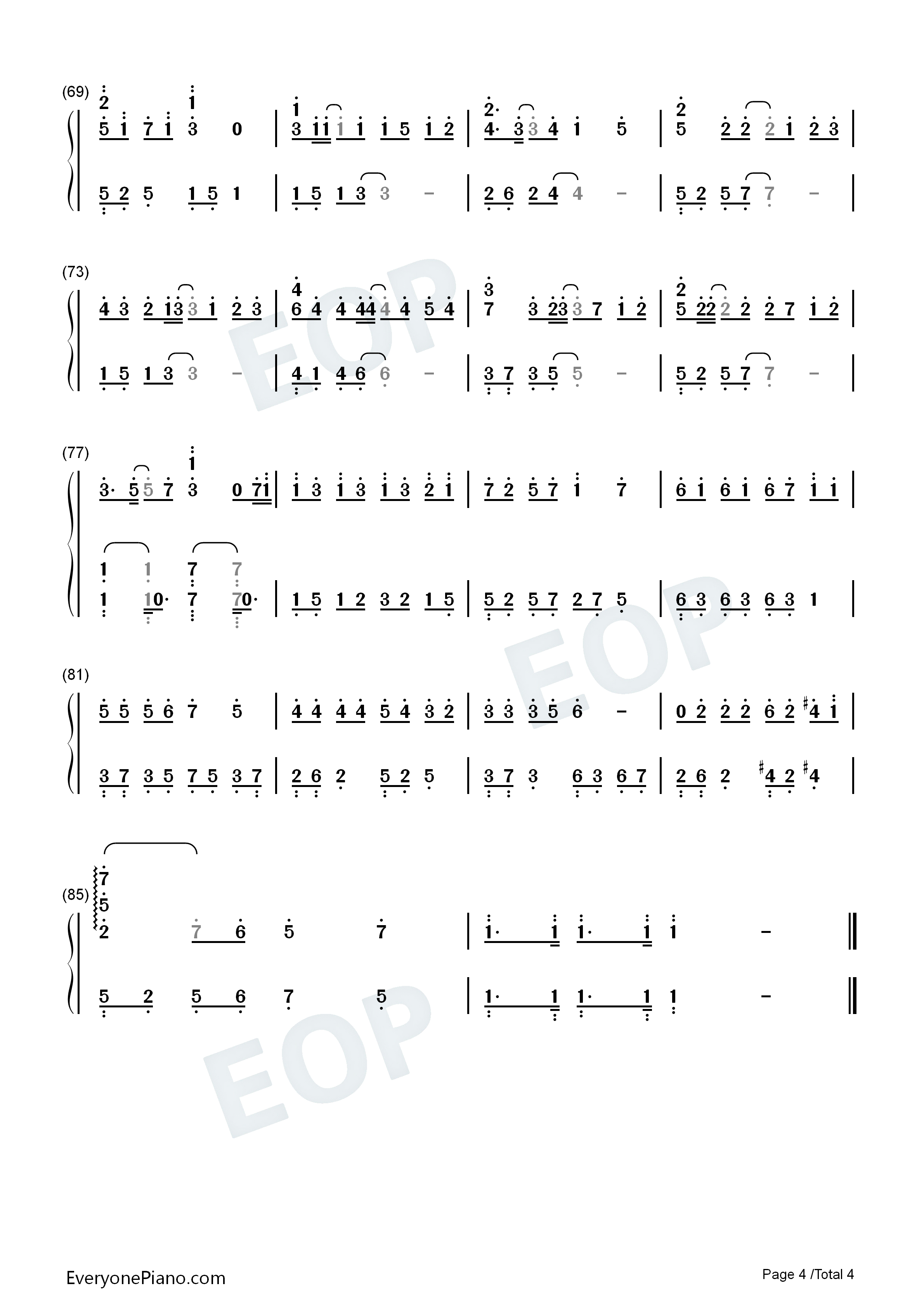 20钢琴简谱_初学者_演唱