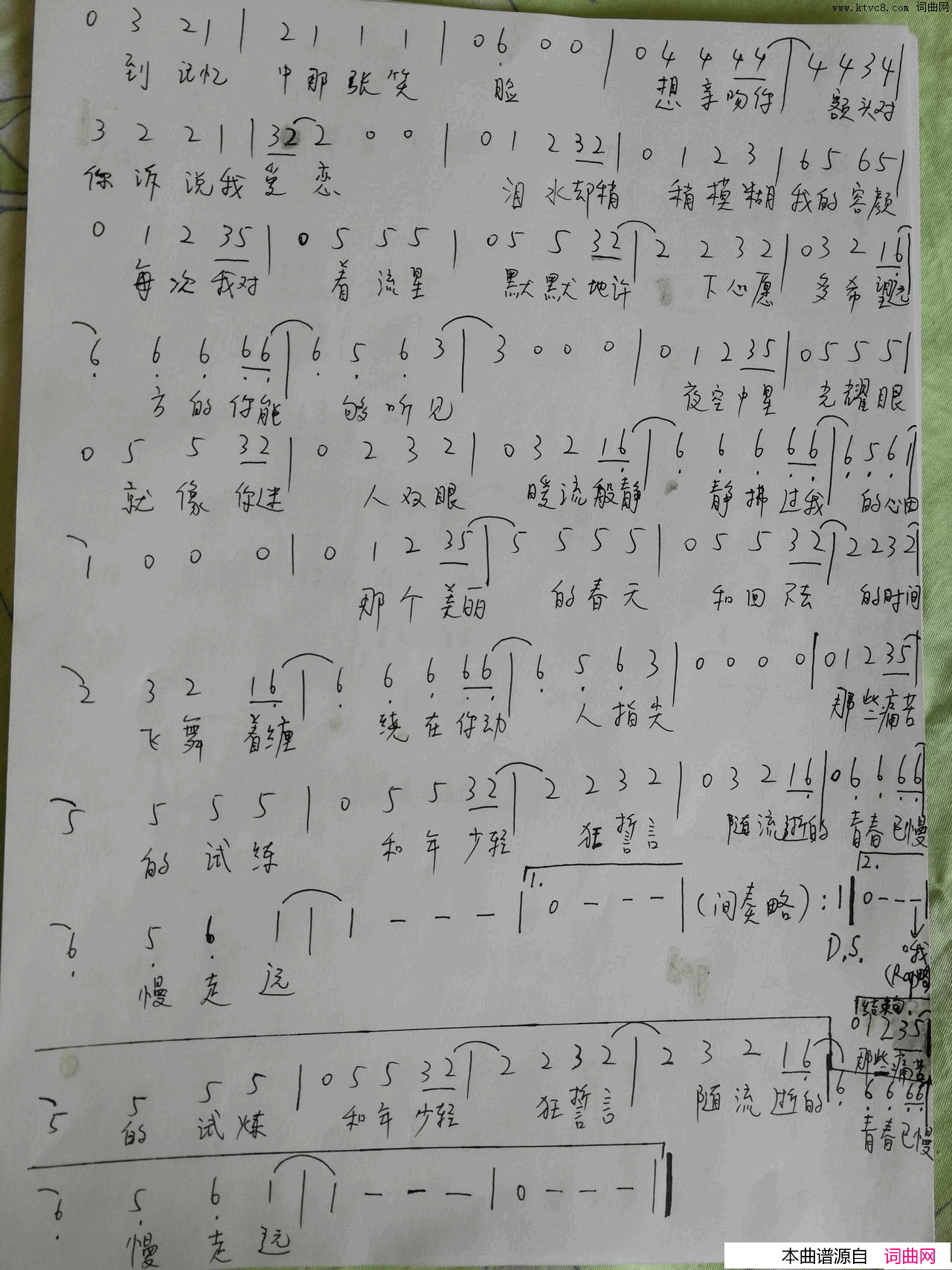 流逝的青春子婵原创抒情励志伤感流行版简谱_郑子婵演唱_郑子婵/郑子婵词曲