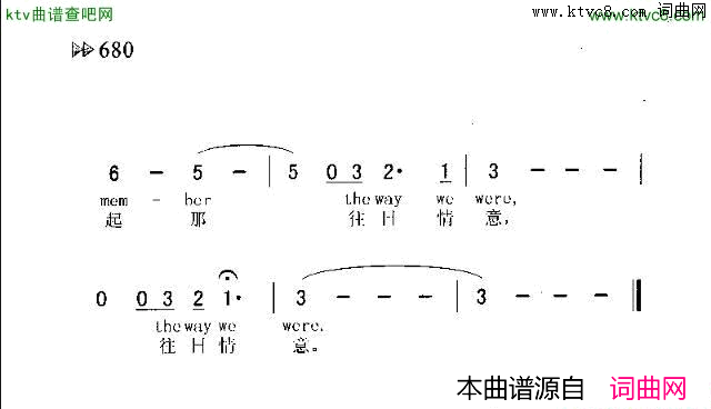 WAYWEWERE,THE往日情意简谱