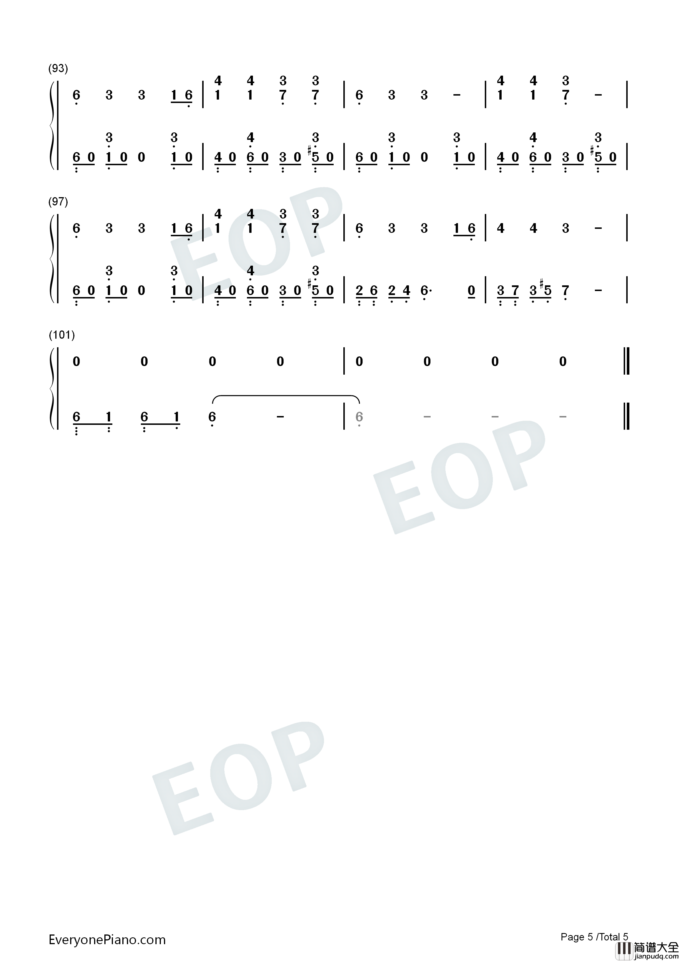 Copycat钢琴简谱_Billie_Eilish演唱