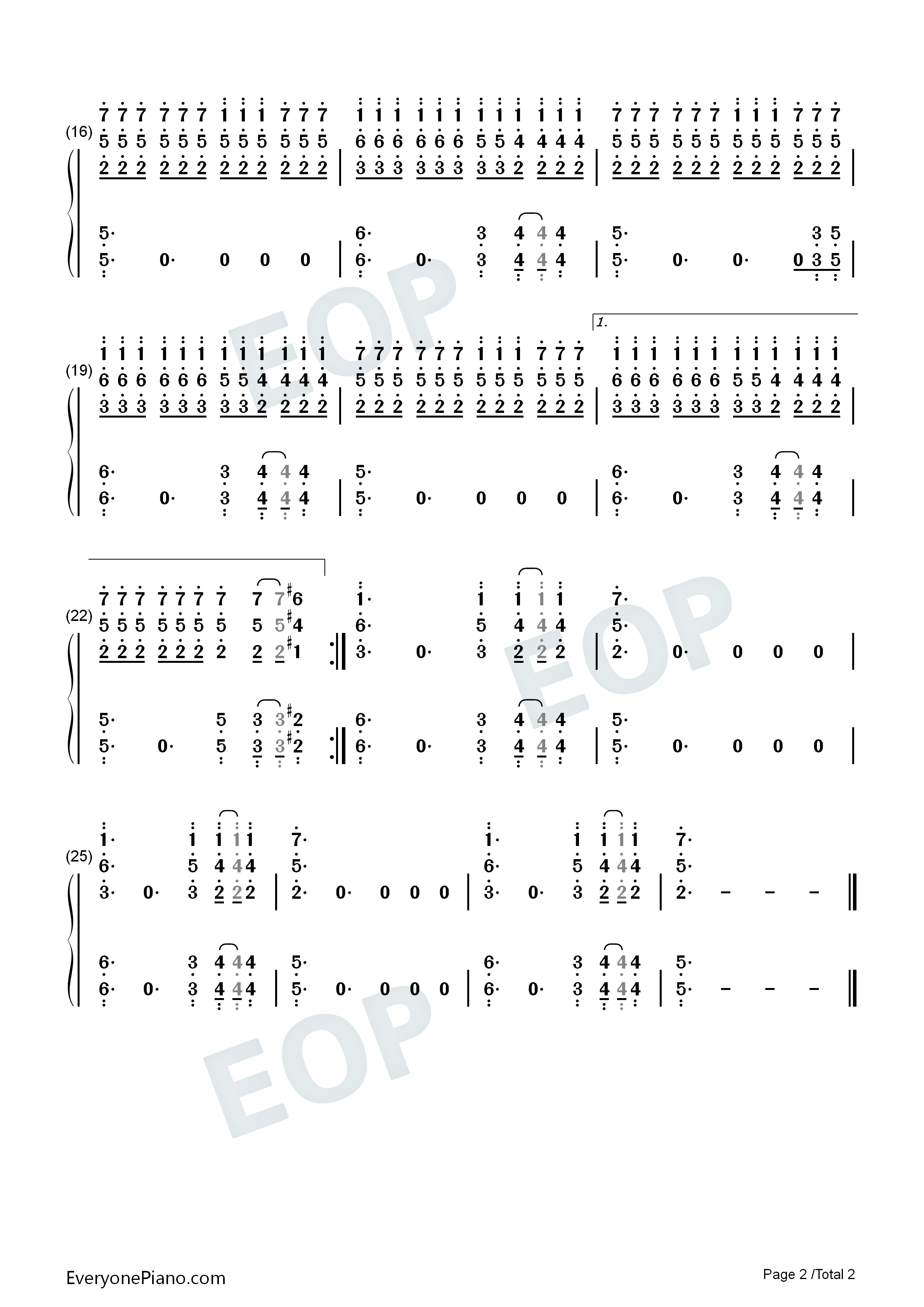Hold_the_Line钢琴简谱_Toto演唱