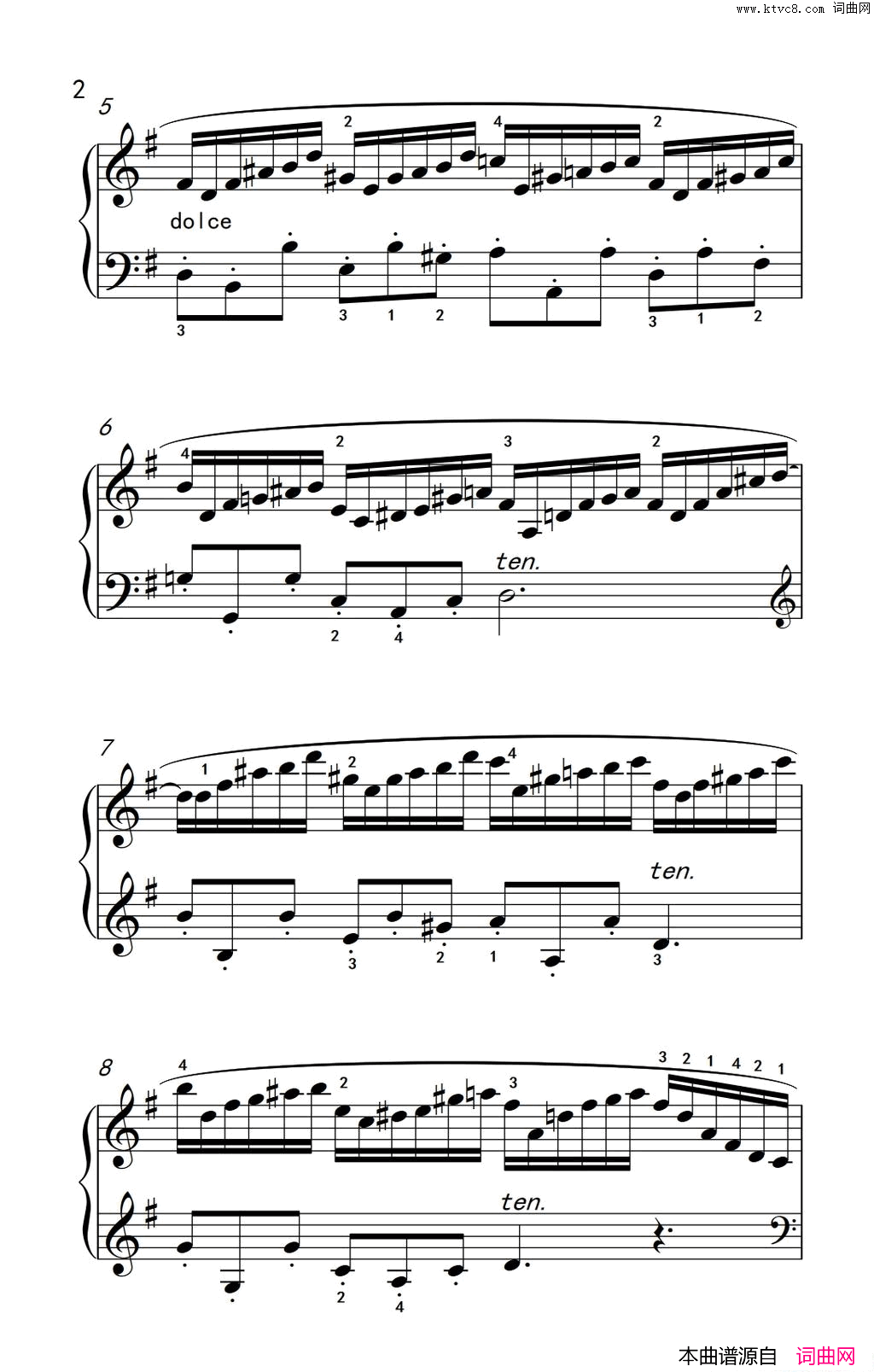 第七级1.练习曲中央音乐学院钢琴业余考级教程7_9级第七级1.练习曲中央音乐学院_钢琴业余考级教程_7_9级简谱