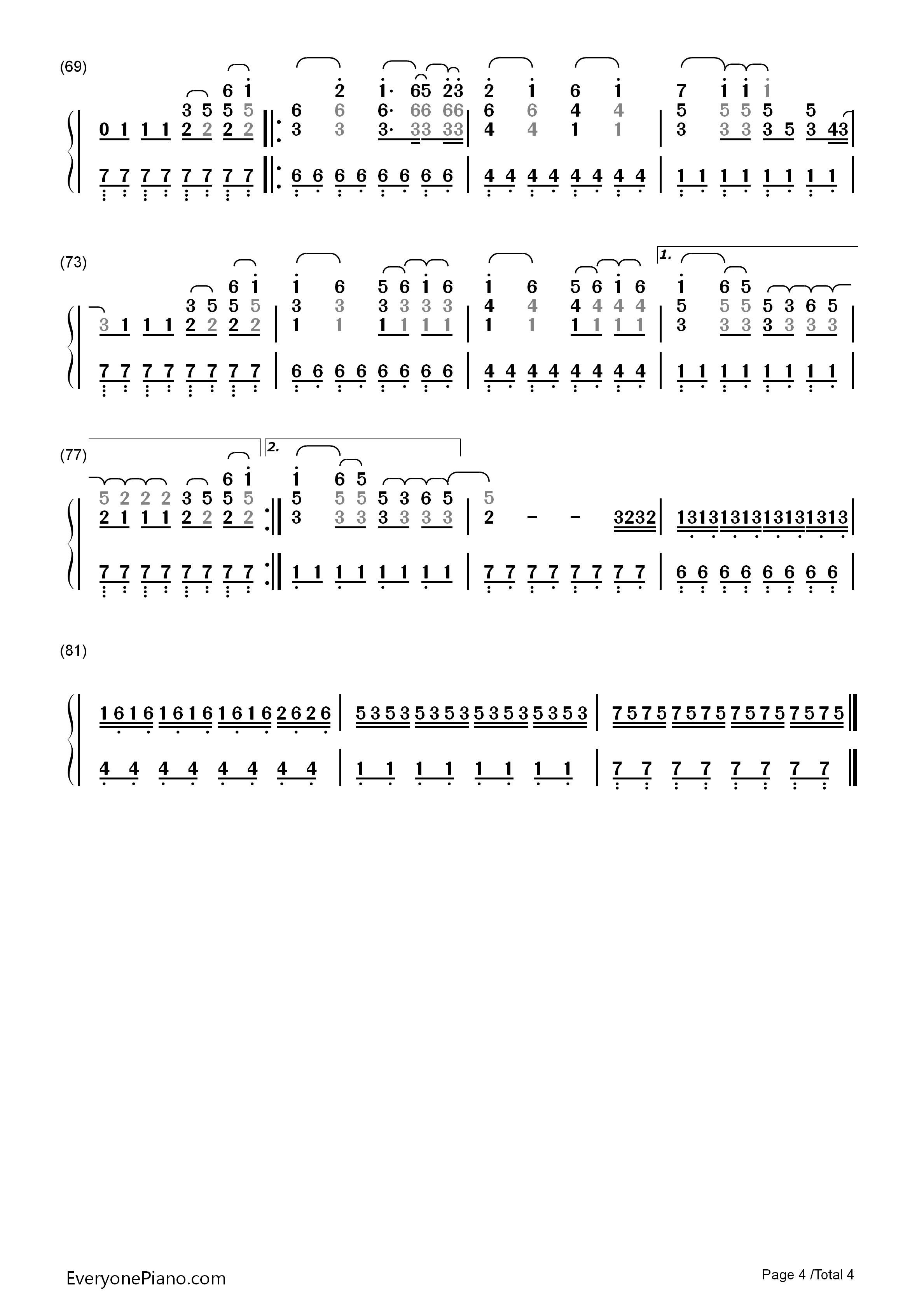 Stronger钢琴简谱_Kelly_Clarkson演唱