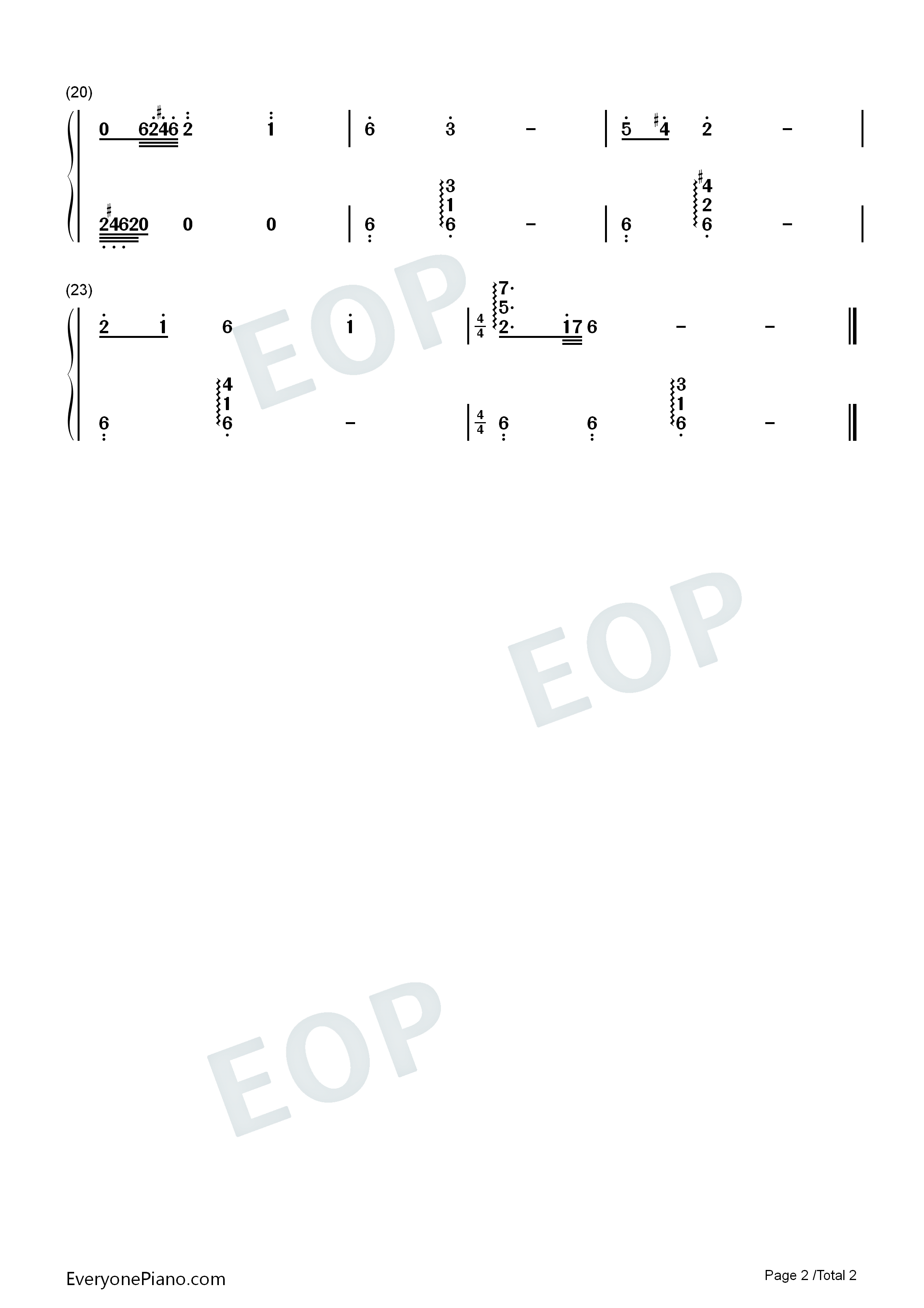 The_White_Lady钢琴简谱_Christopher_Larkin演唱