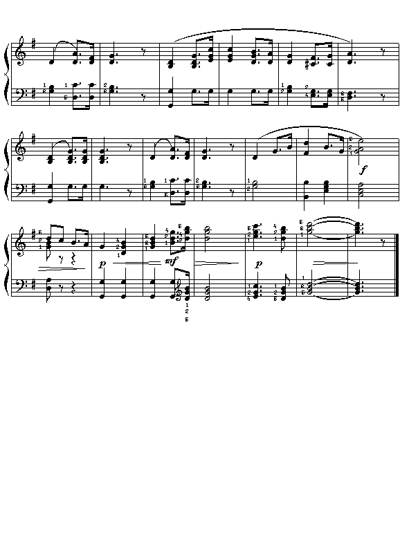 瓦格纳歌剧“罗恩格林”选曲：婚礼进行曲简谱
