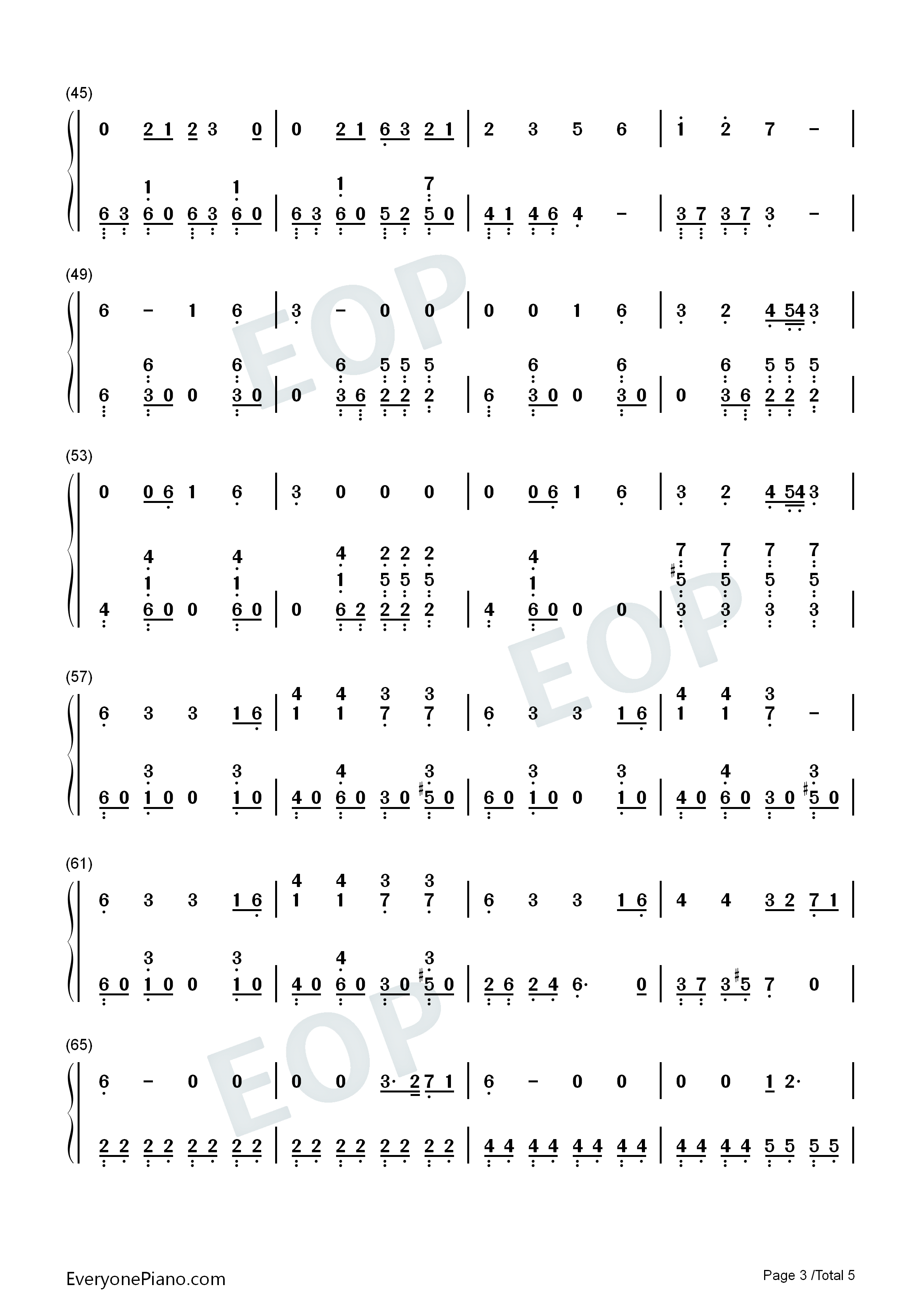 Copycat钢琴简谱_Billie_Eilish演唱