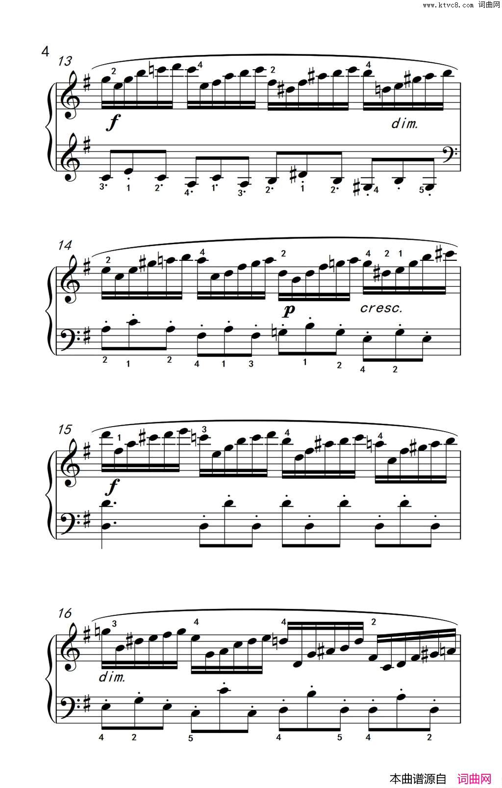 第七级1.练习曲中央音乐学院钢琴业余考级教程7_9级第七级1.练习曲中央音乐学院_钢琴业余考级教程_7_9级简谱