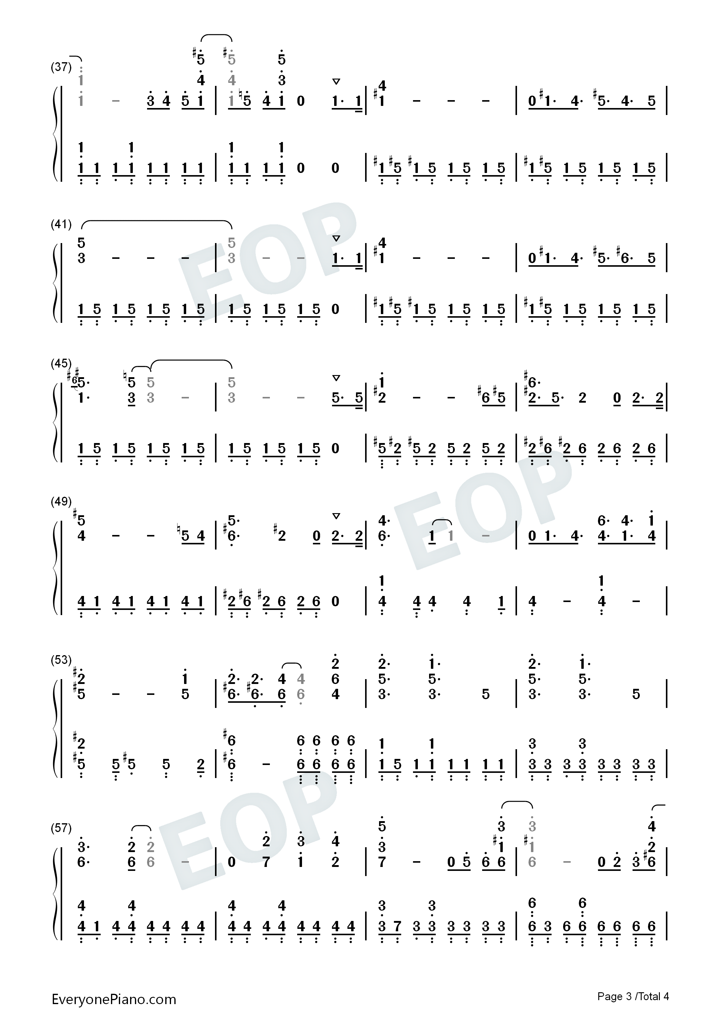 Gusty_Garden_Galaxy钢琴简谱_横田真人演唱