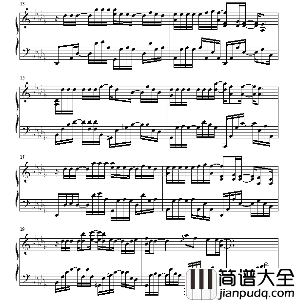 我遇到简谱